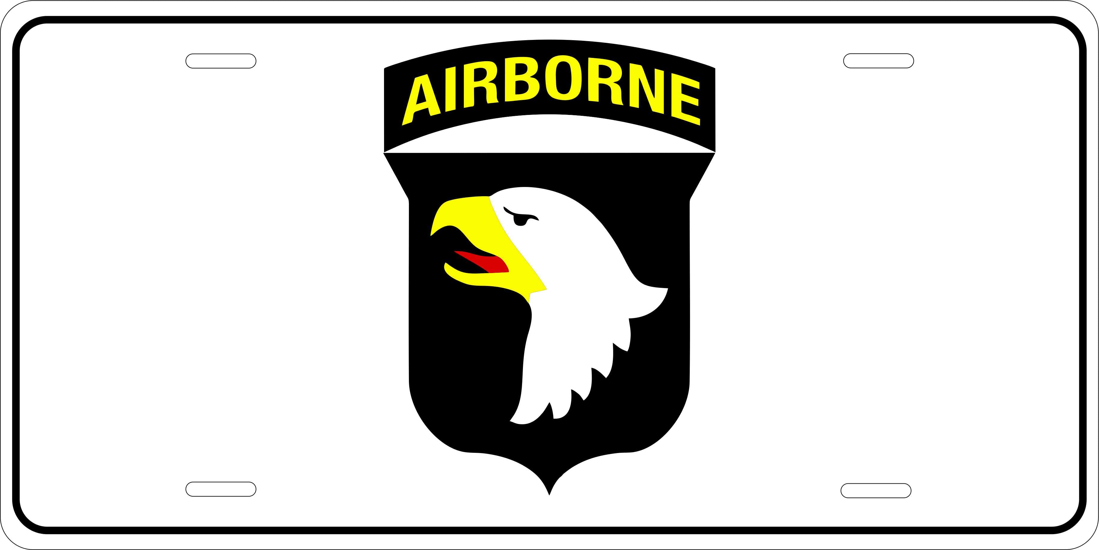 101st AB Army Military License Plate personalized Novelty Fun Car Bike Motorcycle