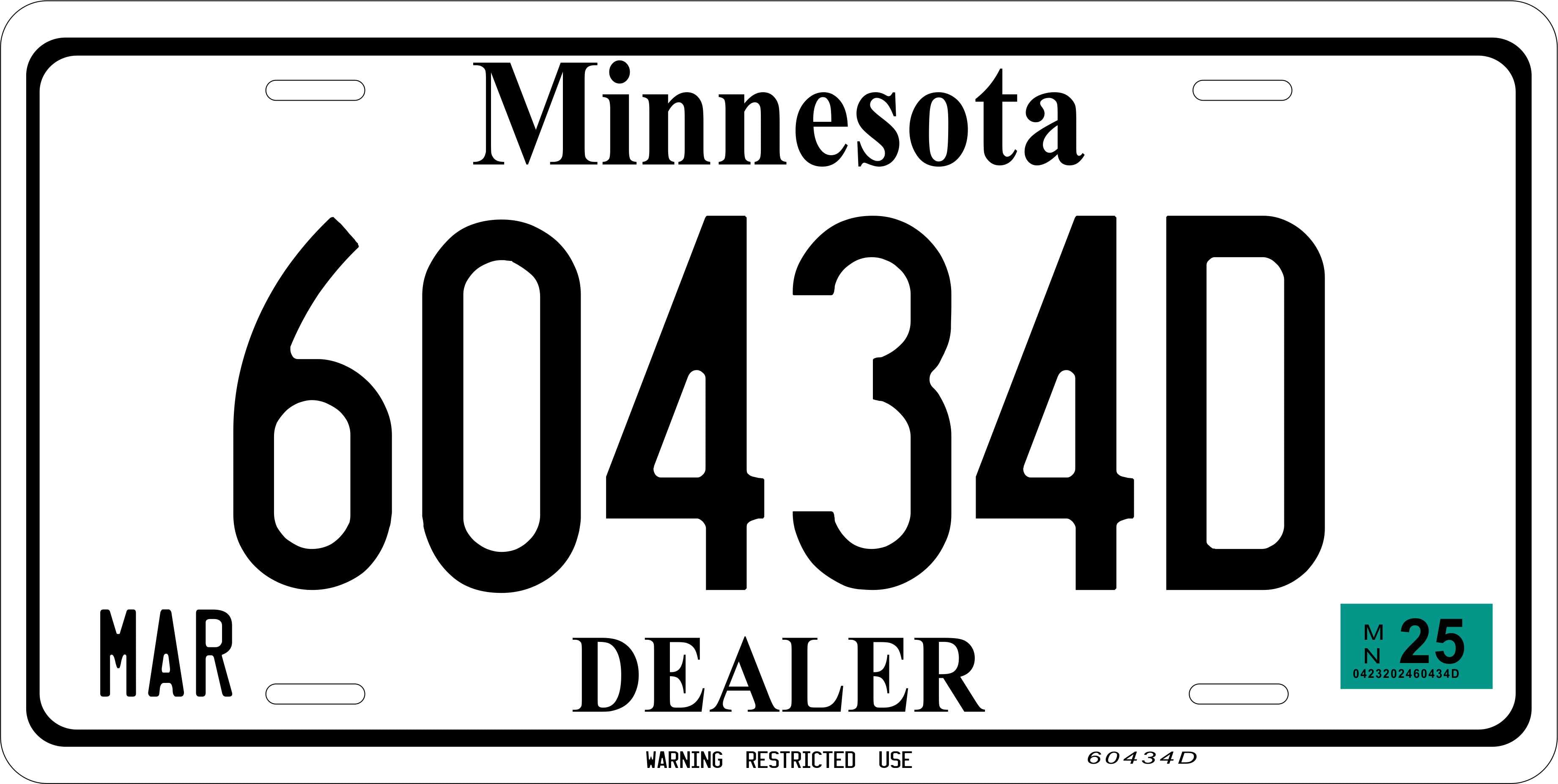 Minnesota Dealer License Plate personalized Novelty Fun Car Bike Motorcycle