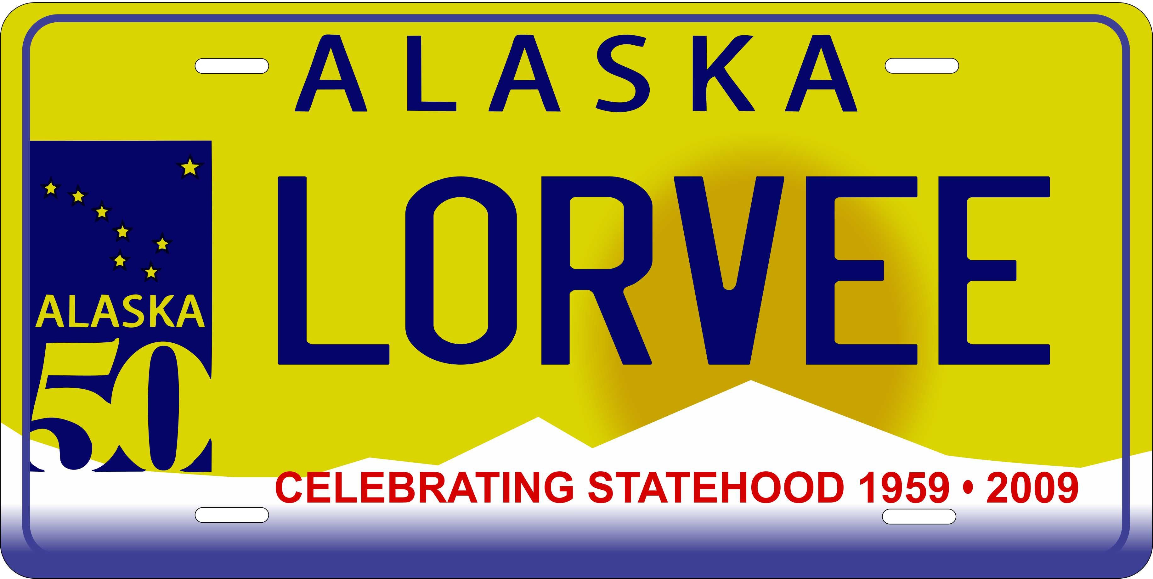 Alaska 2008 License Plate Yellow personalized Novelty Fun Car Bike Motorcycle