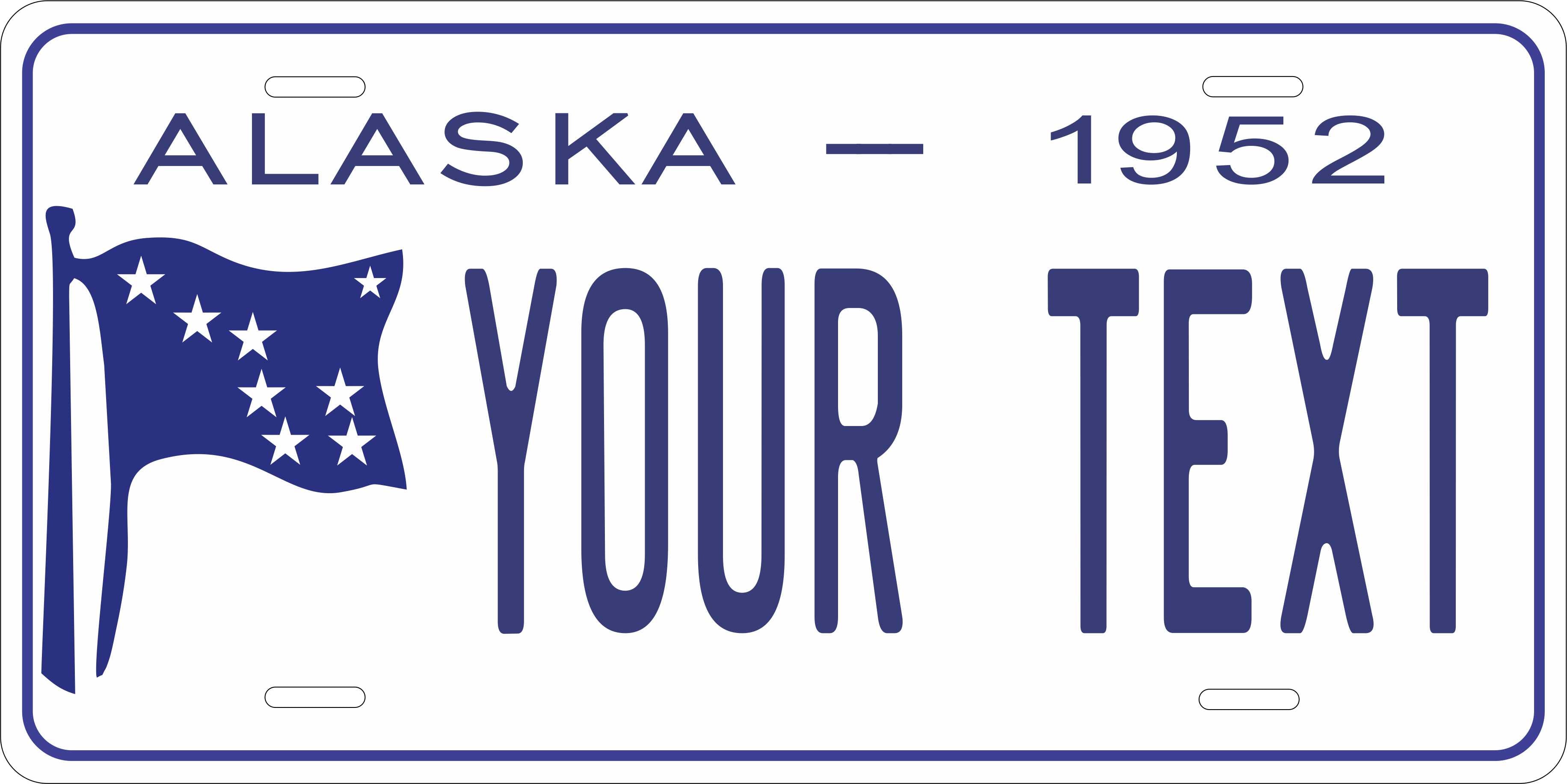 Alaska 1952 License Plate Yellow personalized Novelty Fun Car Bike Motorcycle