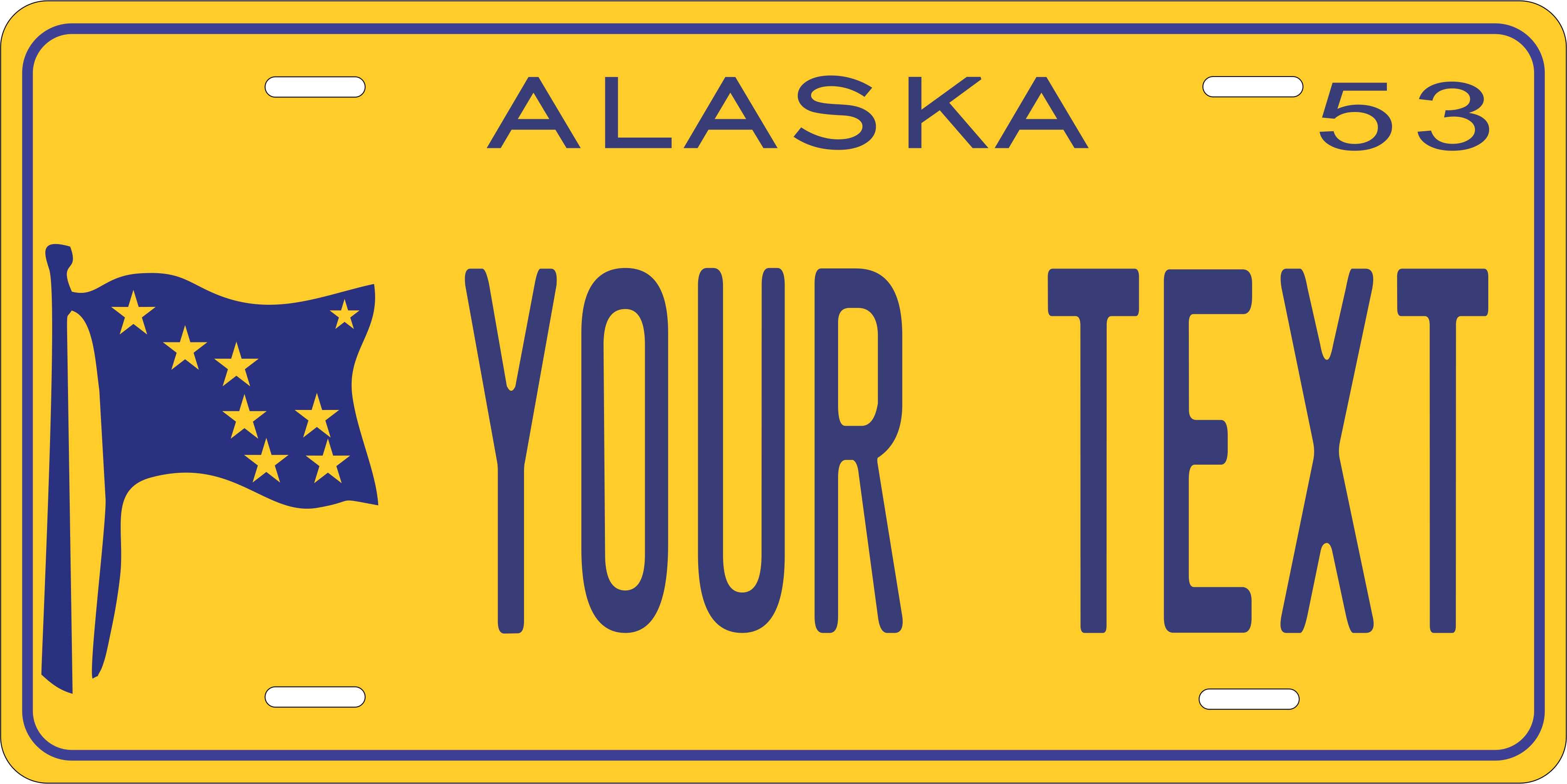 Alaska 1953 License Plate Yellow personalized Novelty Fun Car Bike Motorcycle