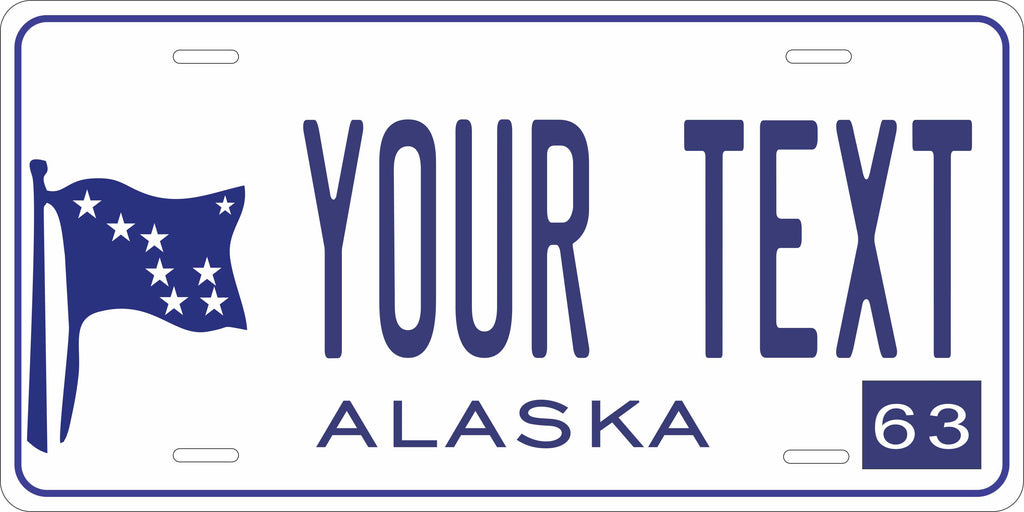 Alaska 1963 License Plate Yellow personalized Novelty Fun Car Bike Motorcycle