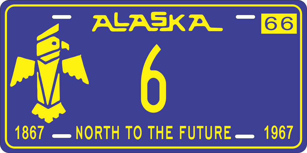 Alaska 1966 License Plate Yellow personalized Novelty Fun Car Bike Motorcycle