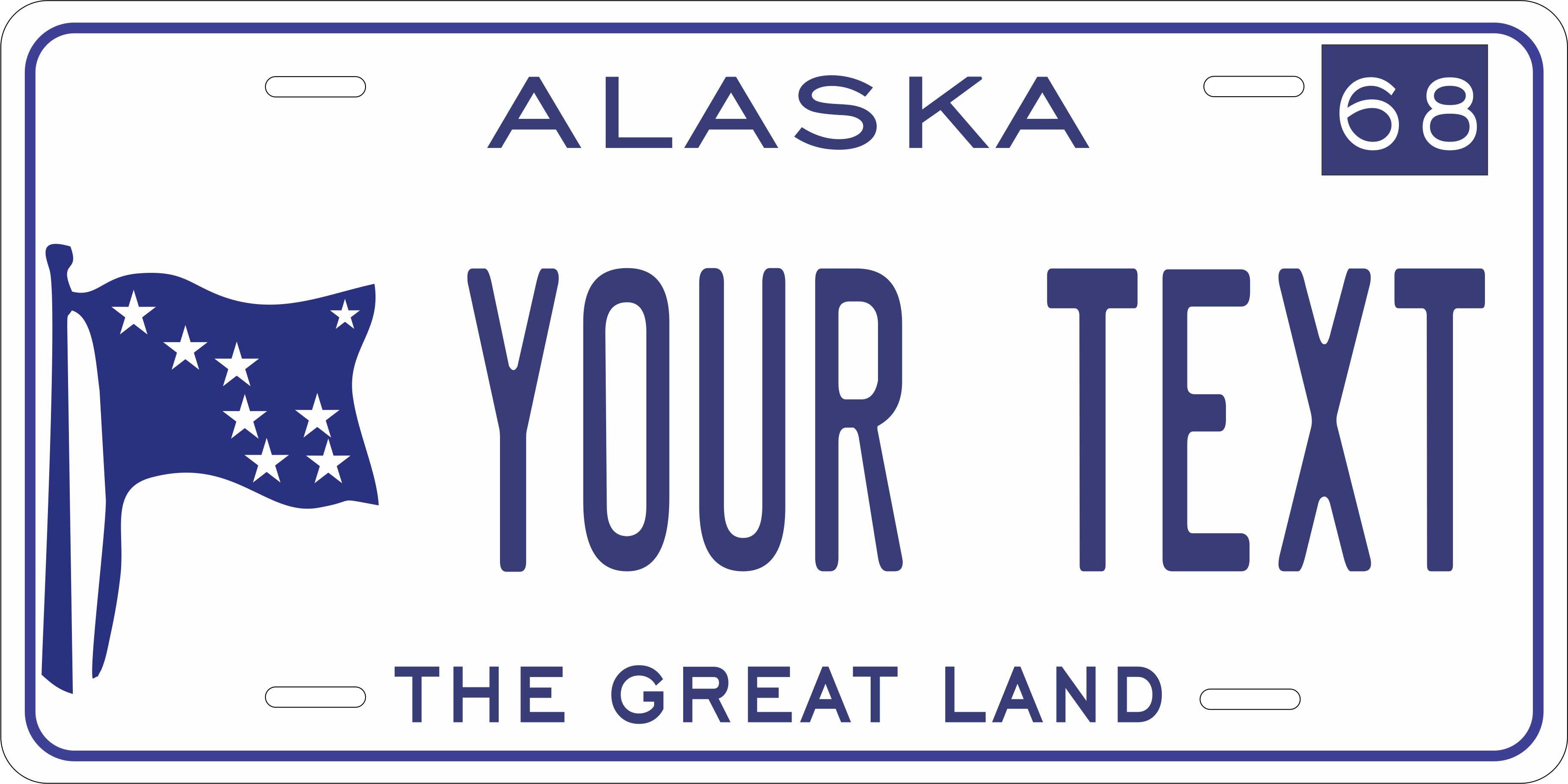 Alaska 1968 License Plate Yellow personalized Novelty Fun Car Bike Motorcycle