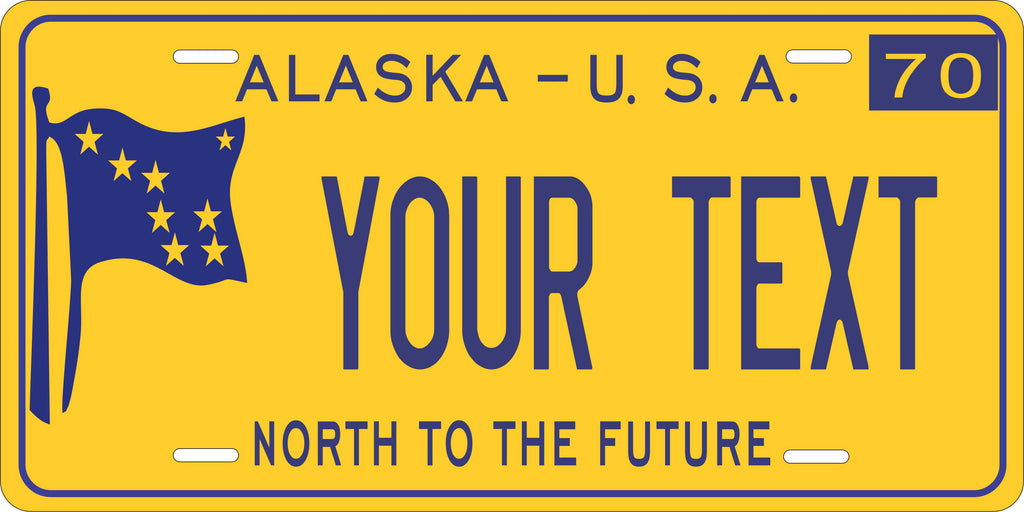 Alaska 1970 License Plate Yellow personalized Novelty Fun Car Bike Motorcycle