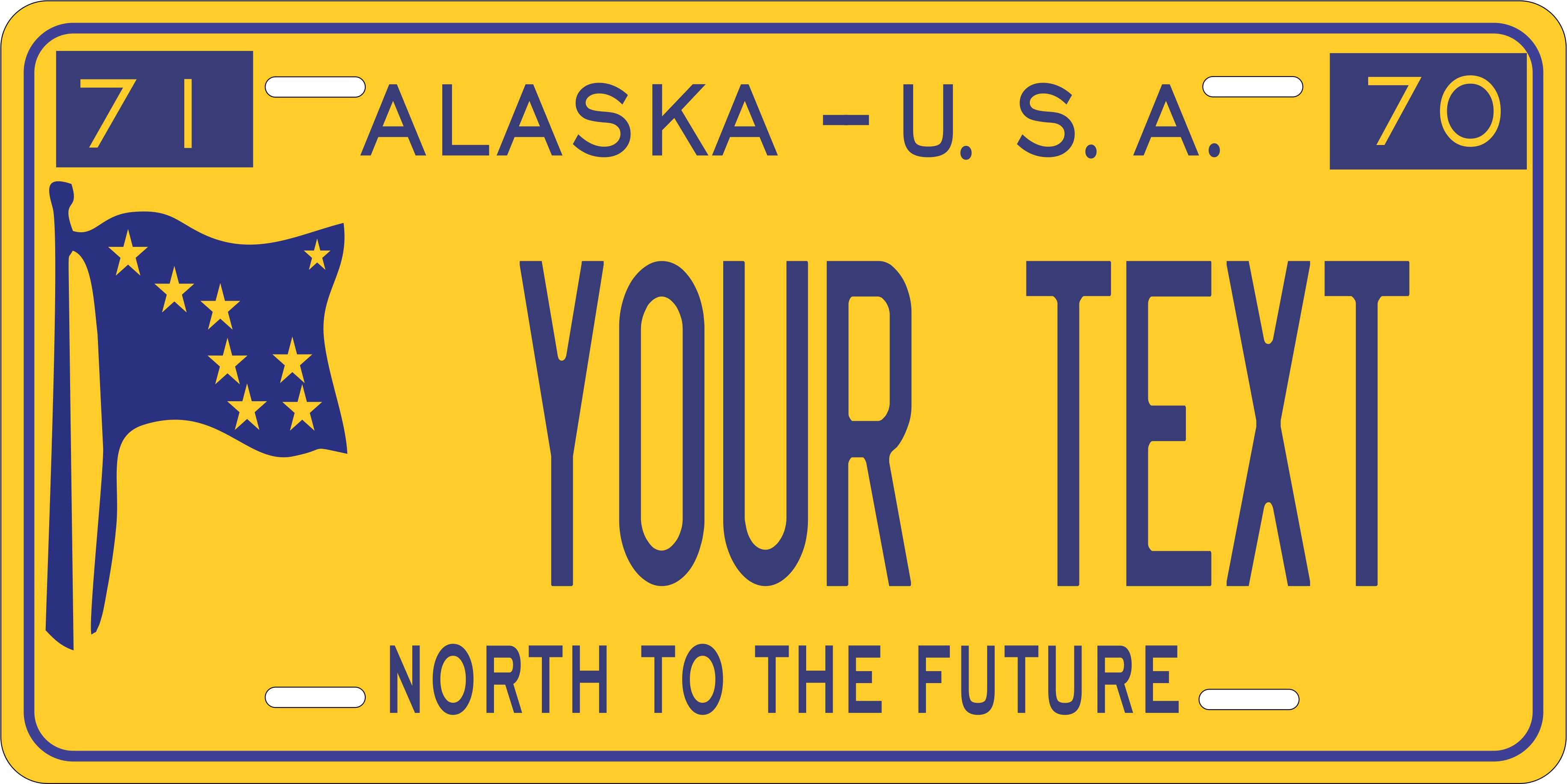 Alaska 1971 License Plate Yellow personalized Novelty Fun Car Bike Motorcycle