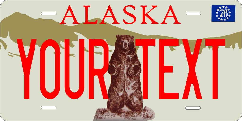 Alaska 1976 License Plate Yellow personalized Novelty Fun Car Bike Motorcycle