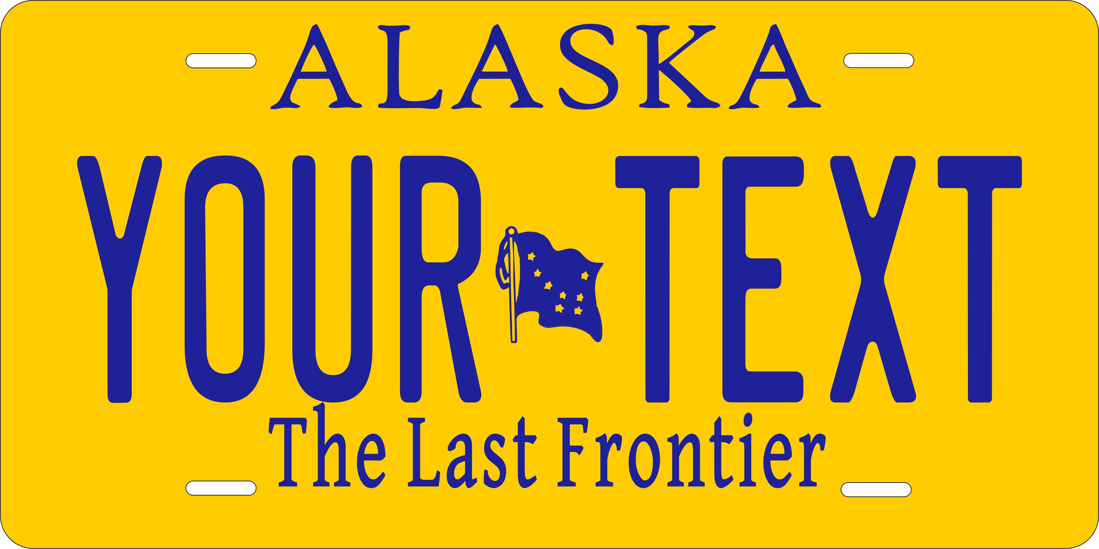 Alaska 1987 License Plate Yellow personalized Novelty Fun Car Bike Motorcycle