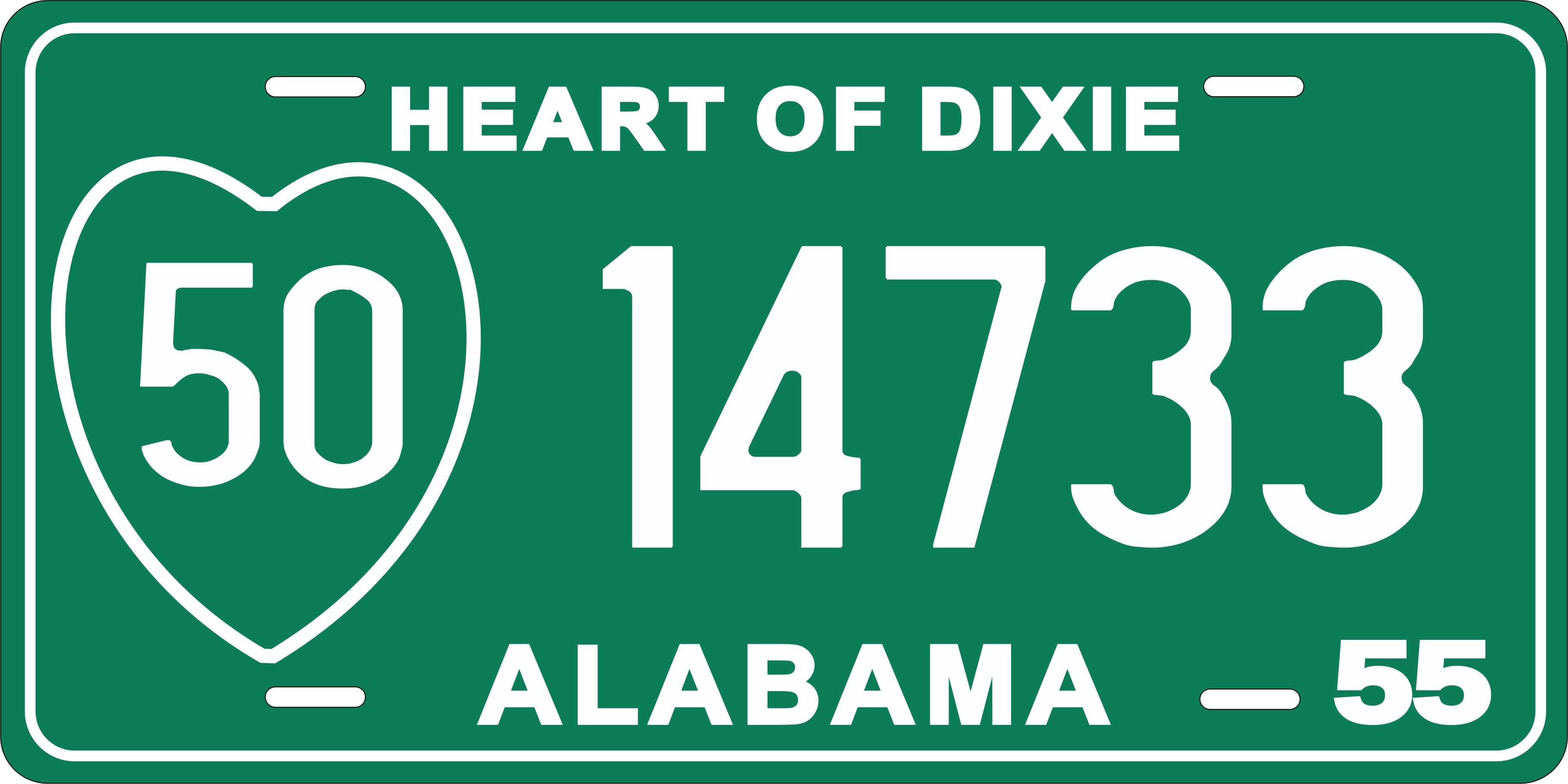 Alabama 1955 License Plate Custom Novelty Fun Car Bike Motorcycle