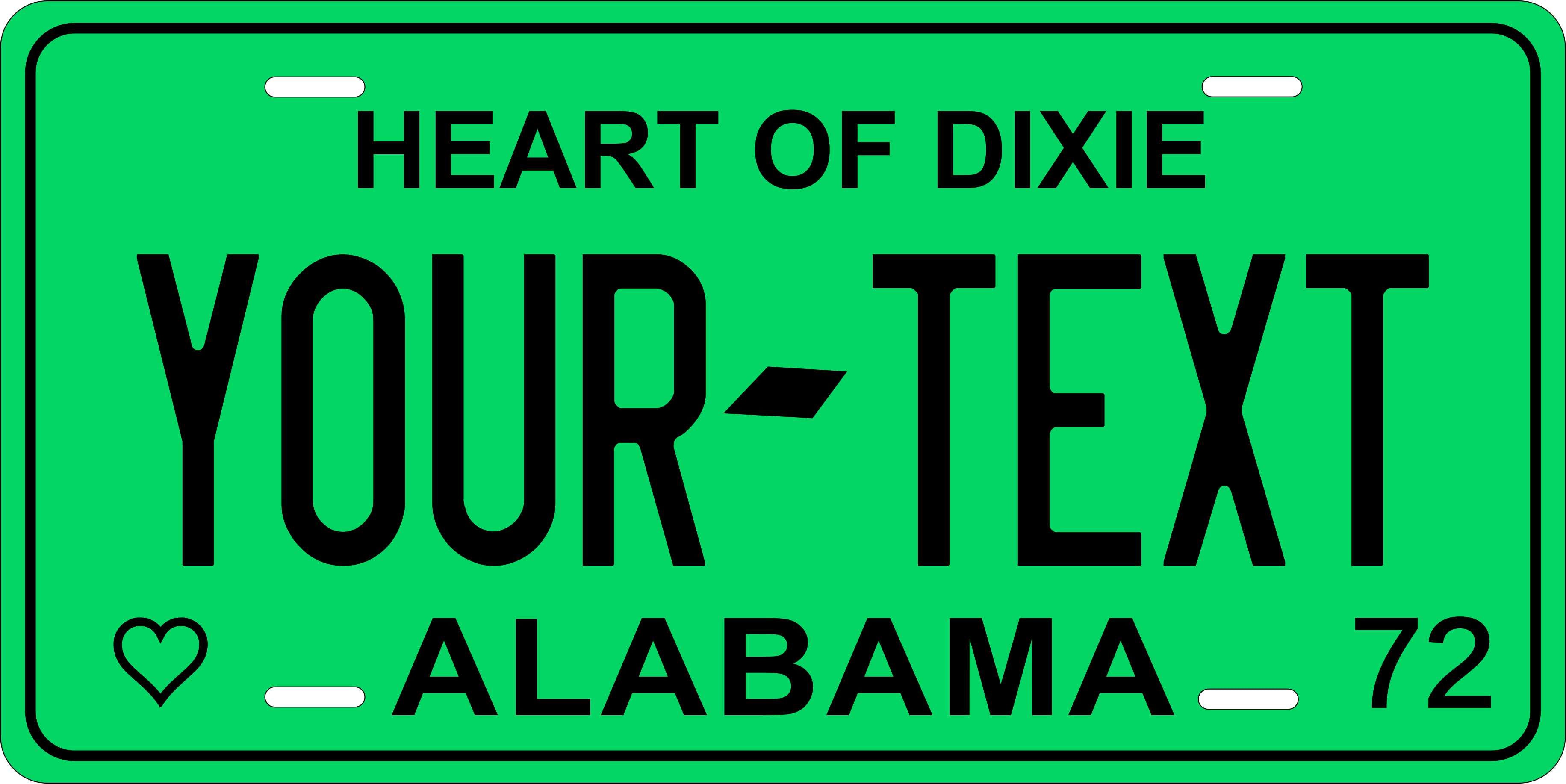 Alabama 1972 License Plate Custom Novelty Fun Car Bike Motorcycle