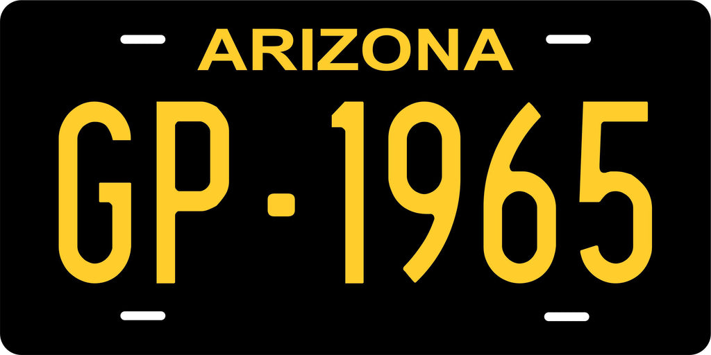 Arizona Black Yellow License Plate Personalized Novelty Fun Car Bike Motorcycle