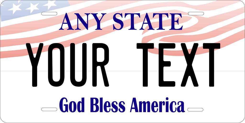 Alabama Flag God Bless License Plate Custom Novelty Fun Car Bike Motorcycle