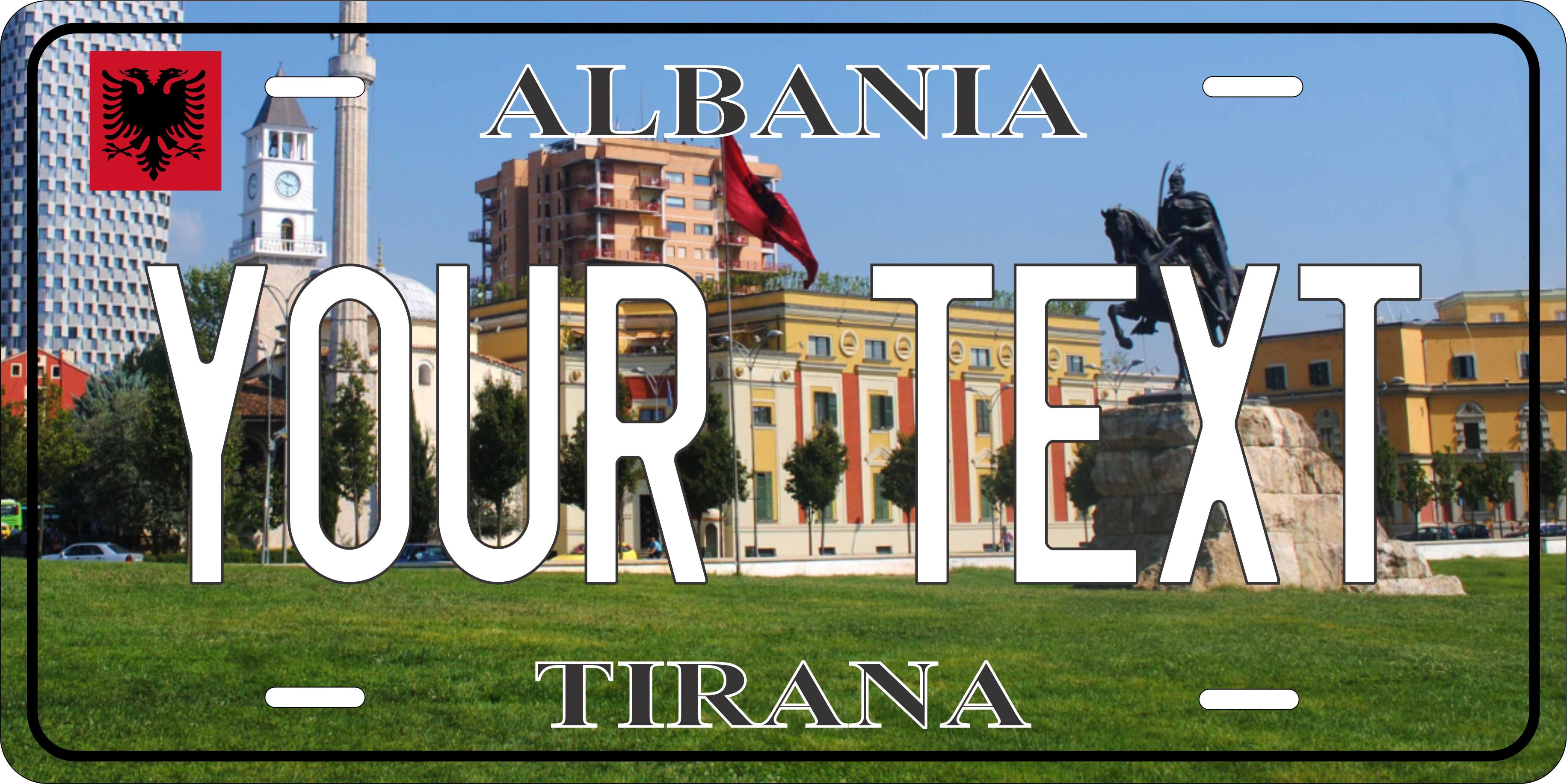 Tirana Albania city License Plate personalized Novelty Fun Car Bike Motorcycle