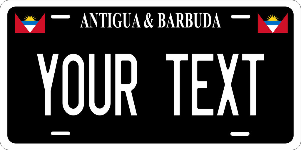 Antigua Black CARI License Plate Custom Novelty Car Bike Motorcycle