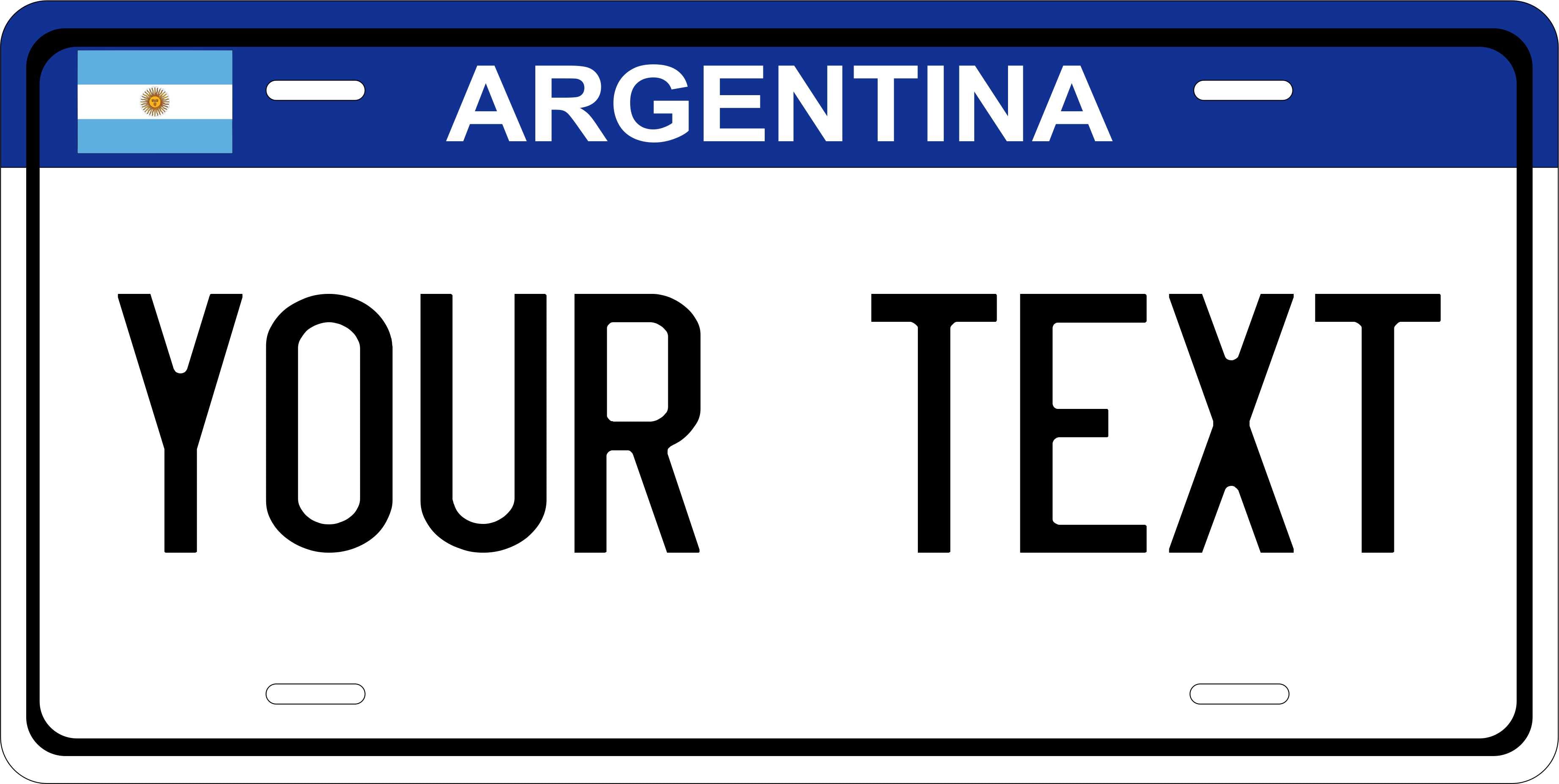 Argentina Blue CSA License Plate Custom Novelty Car Bike Motorcycle