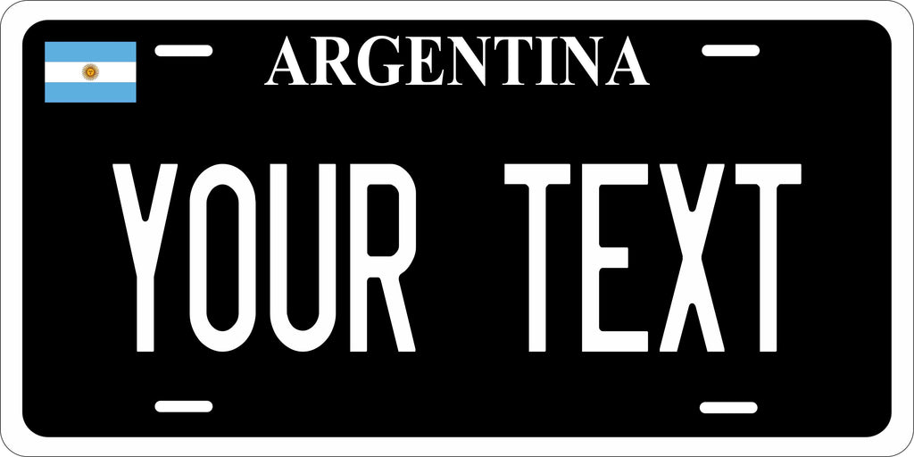 Argentina Black CSA License Plate Custom Novelty Car Bike Motorcycle
