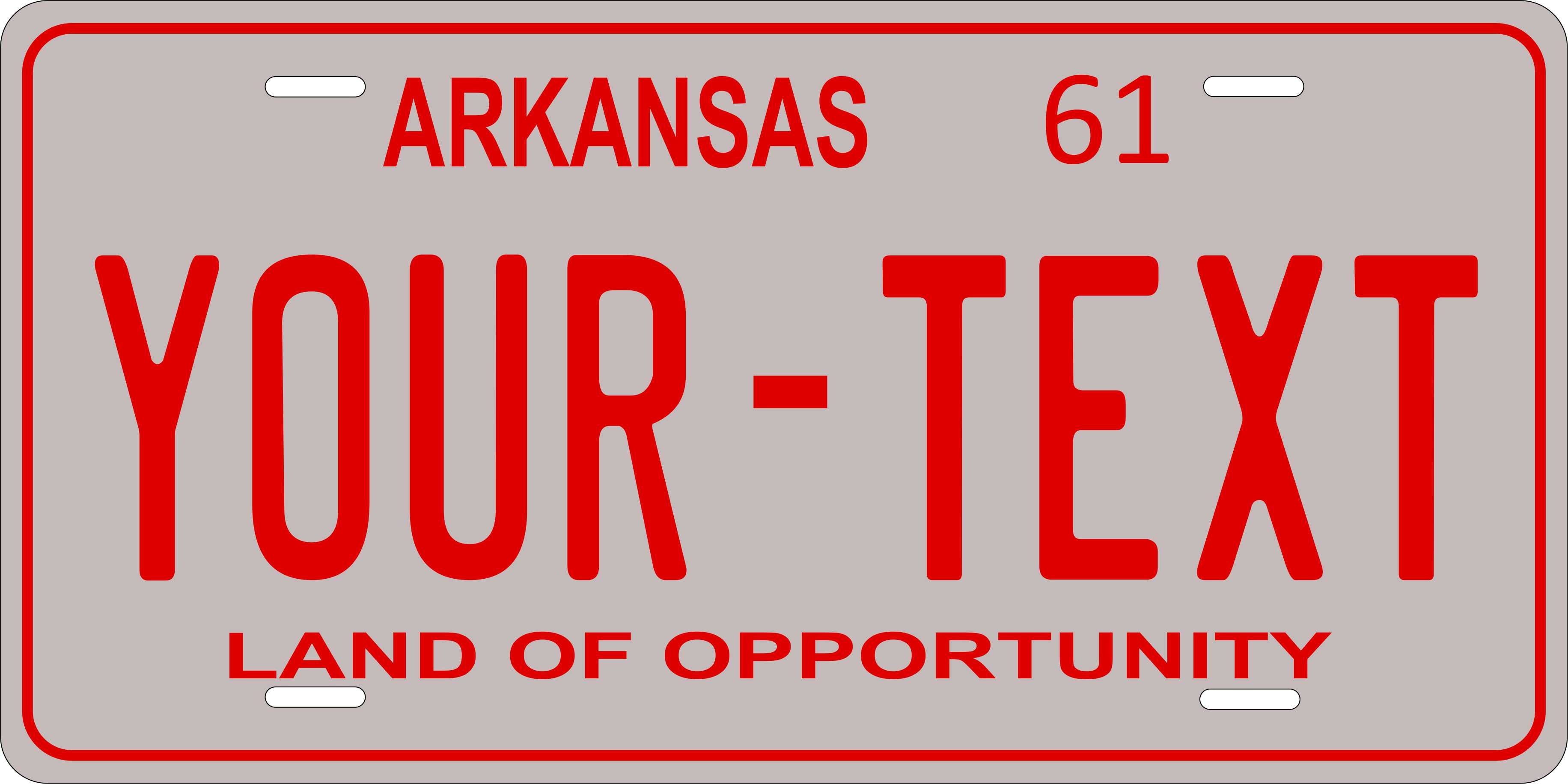 Arkansas 1961 License Plate Yellow personalized Novelty Fun Car Bike Motorcycle