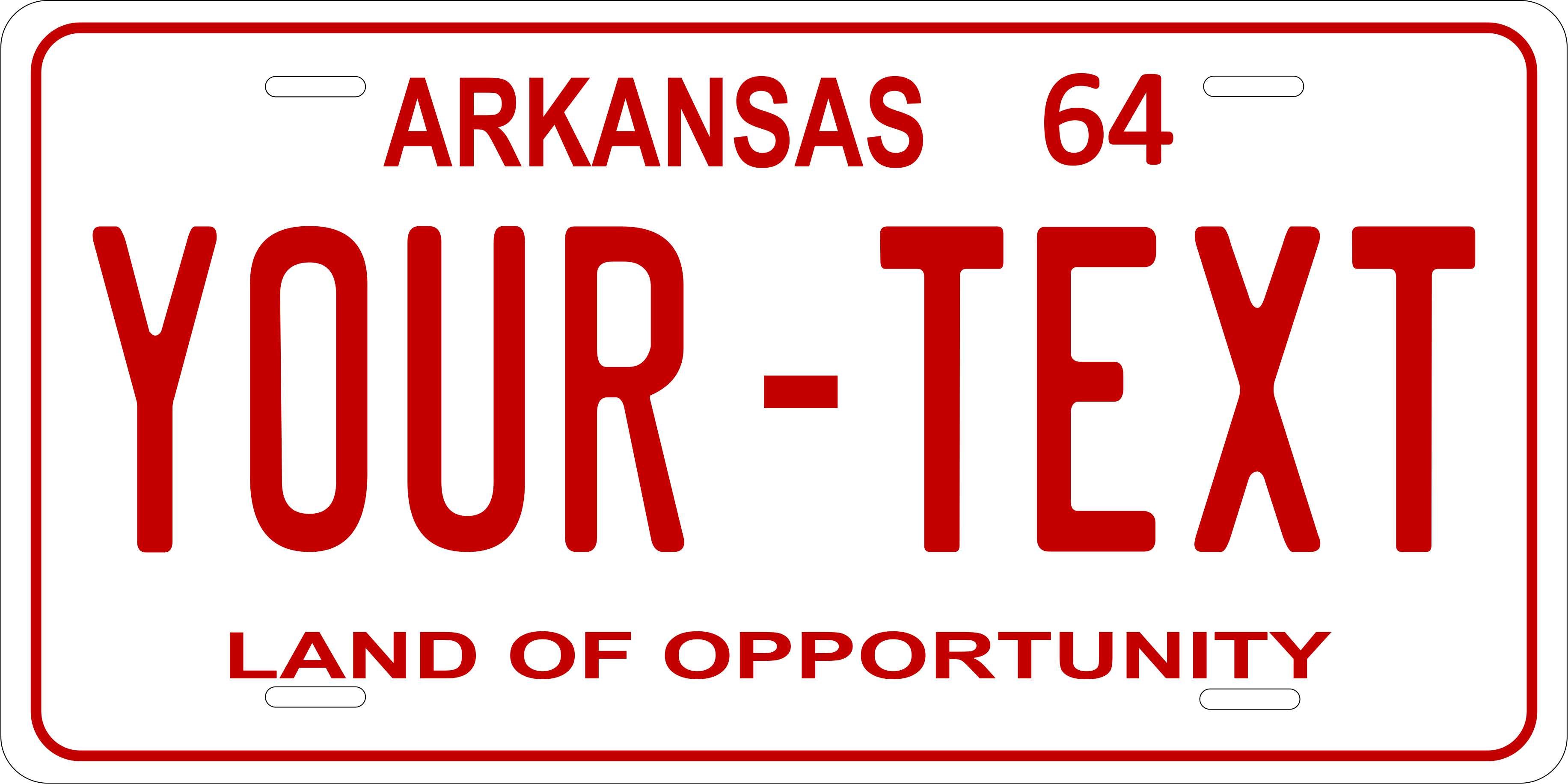 Arkansas 1964 License Plate Yellow personalized Novelty Fun Car Bike Motorcycle