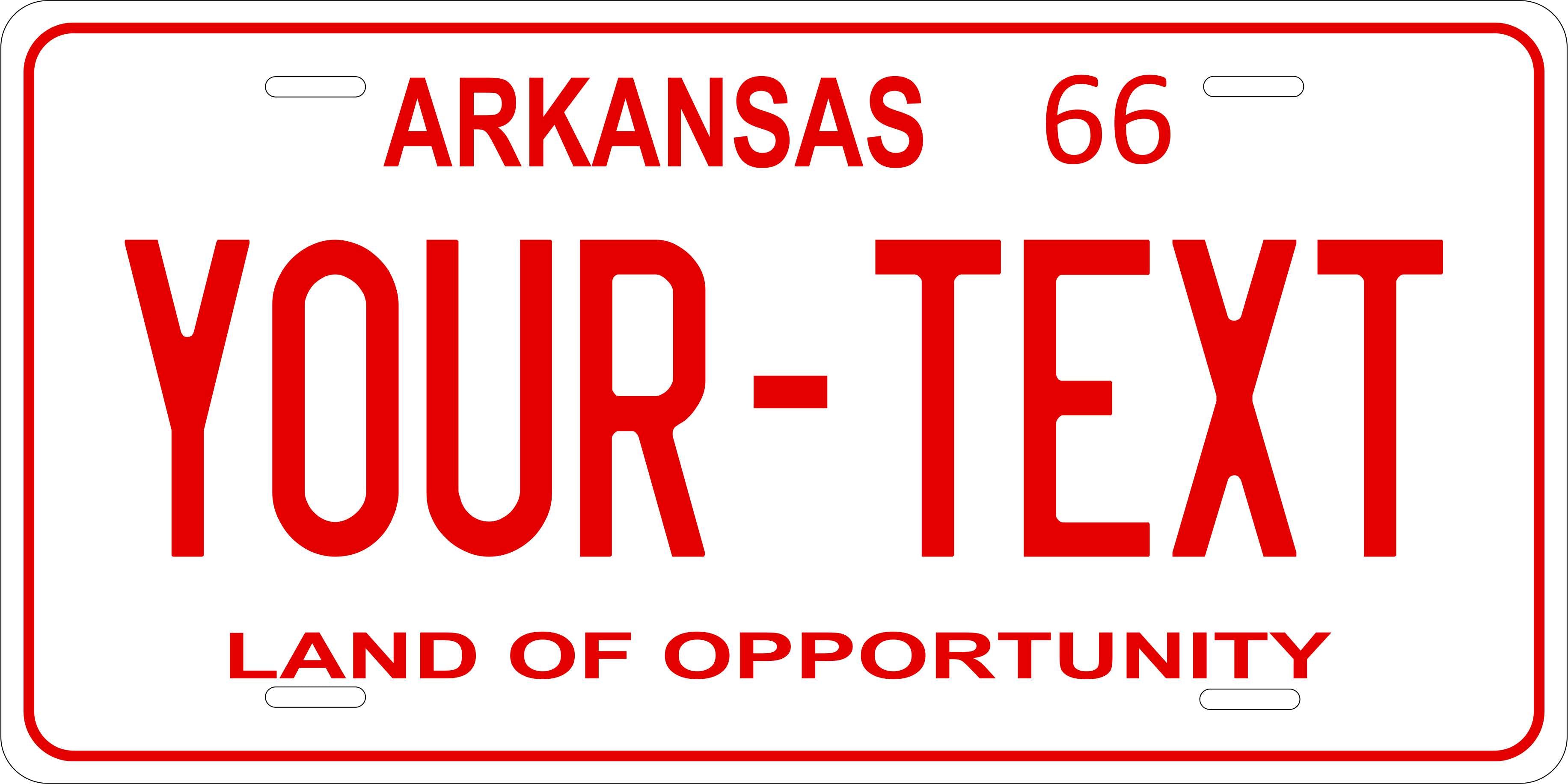 Arkansas 1966 License Plate Yellow personalized Novelty Fun Car Bike Motorcycle