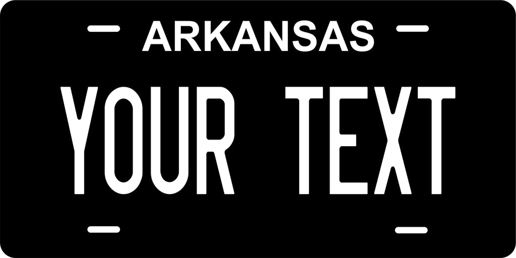 Arkansas Black White License Plate Yellow personalized Novelty Fun Car Bike Motorcycle )
