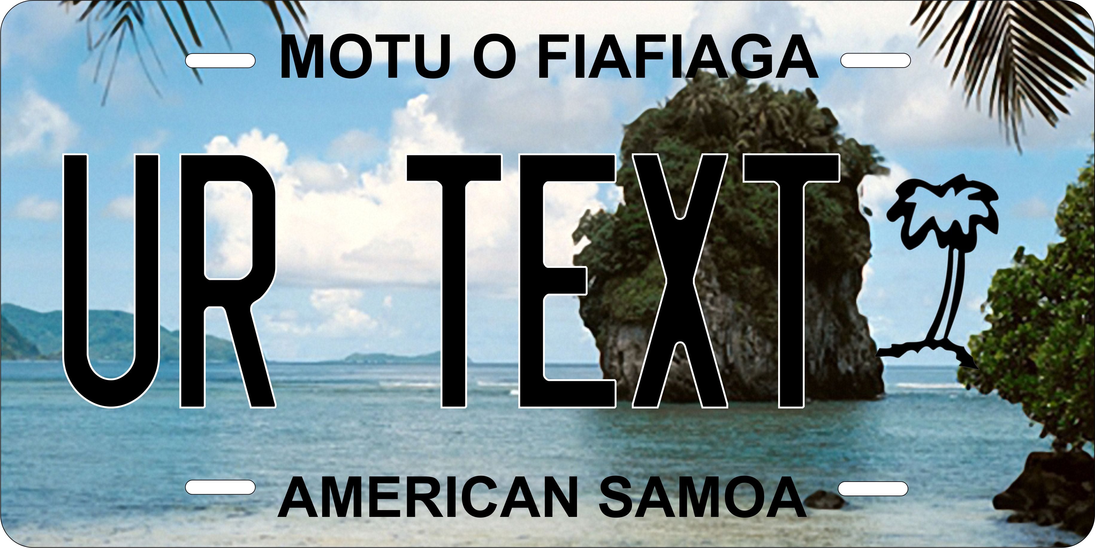 American Samoa 2011  US Territory License Plate Personalized Novelty Fun Car Bike Motorcycle