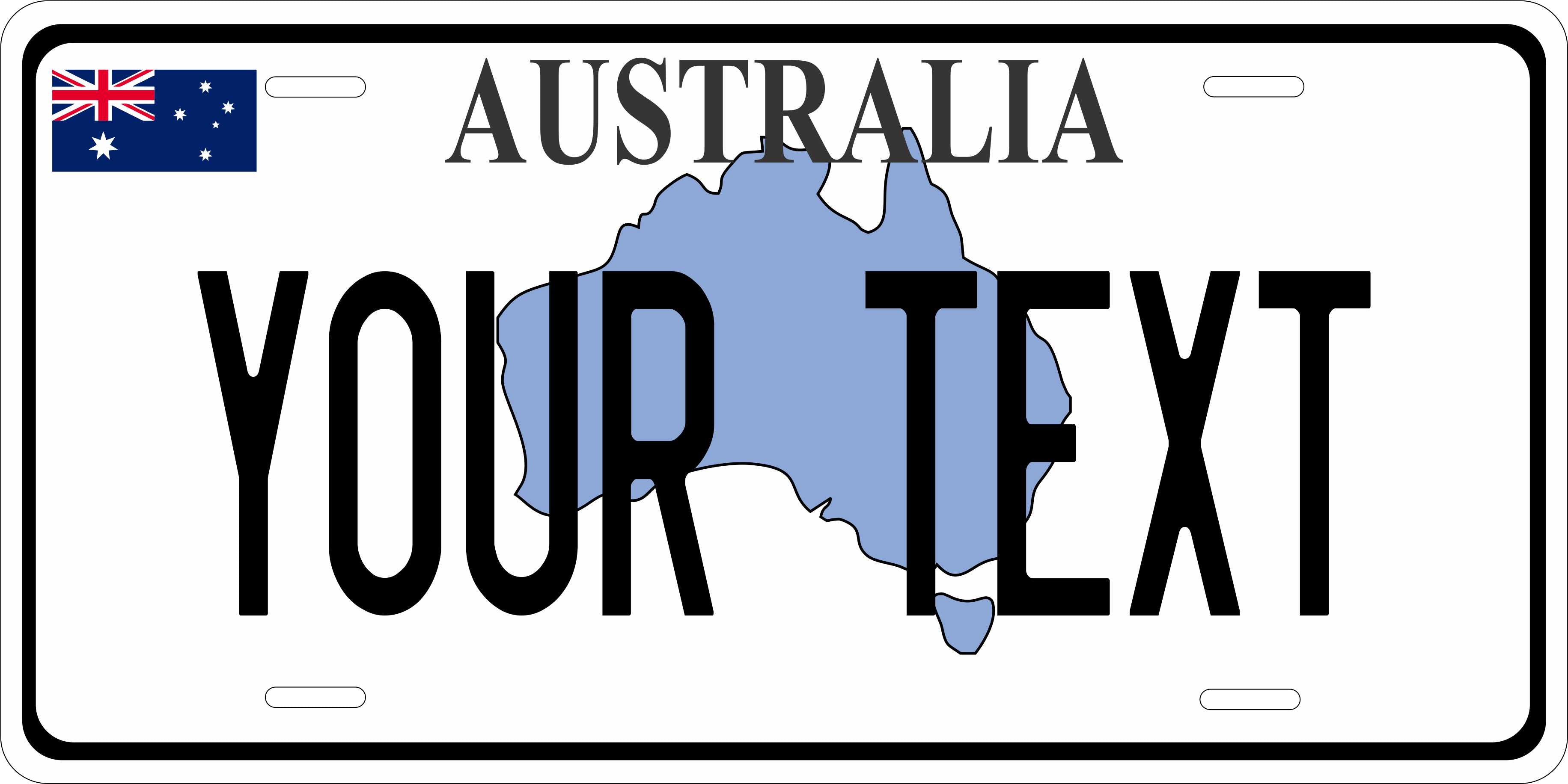 Australia Map Oceanic  License Plate personalized Novelty Fun Car Bike Motorcycle