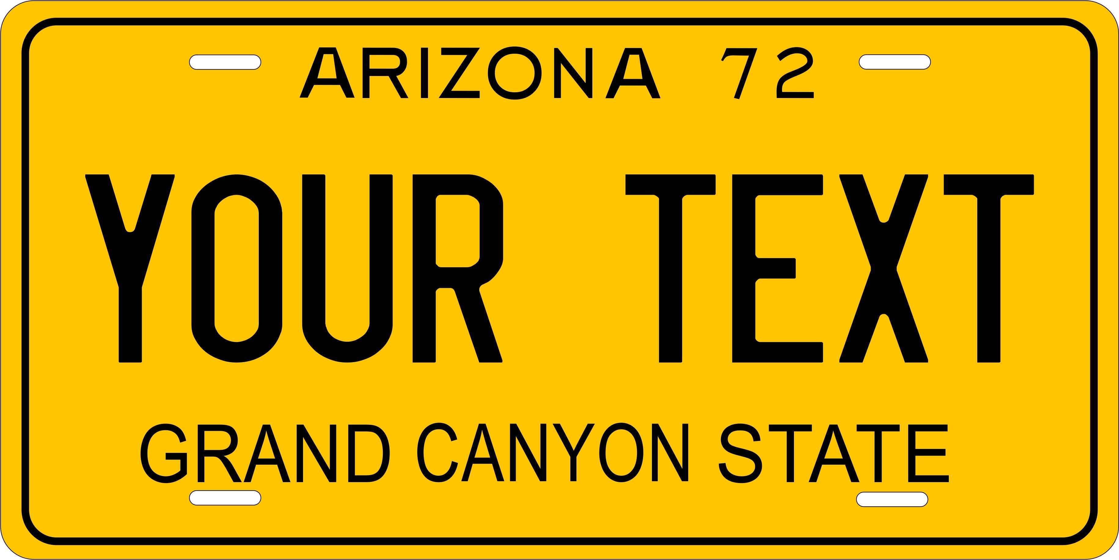 Arizona 1972 License Plate Personalized Novelty Fun Car Bike Motorcycle