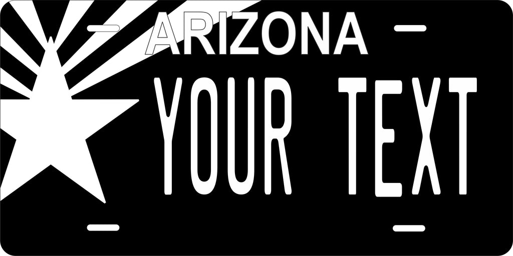 Arizona Sun Black License Plate Personalized Novelty Fun Car Bike Motorcycle