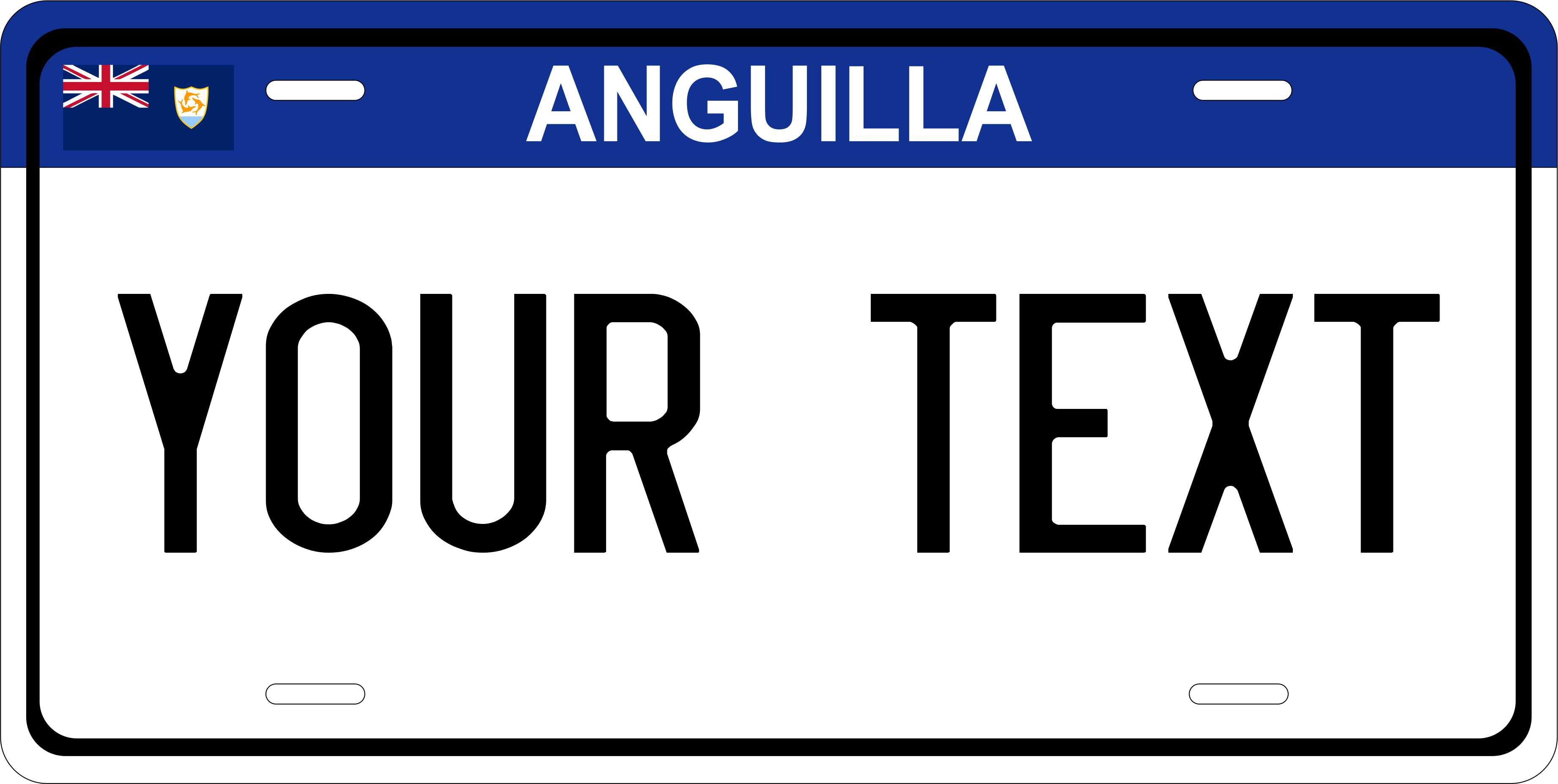 Anguilla Blue CARI License Plate Custom Novelty Car Bike Motorcycle