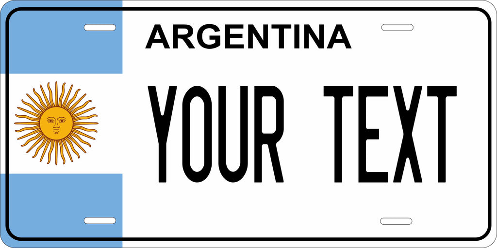 Argentina Flag CSA License Plate Custom Novelty Car Bike Motorcycle