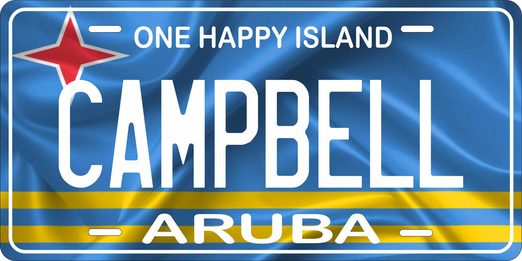 Aruba Flag Wave CARI License Plate Custom Novelty Car Bike Motorcycle