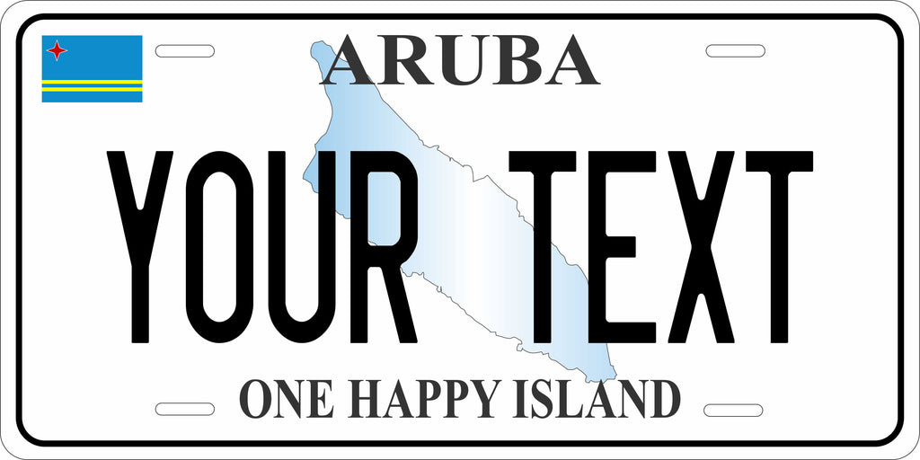 Aruba Map CARI License Plate Custom Novelty Car Bike Motorcycle