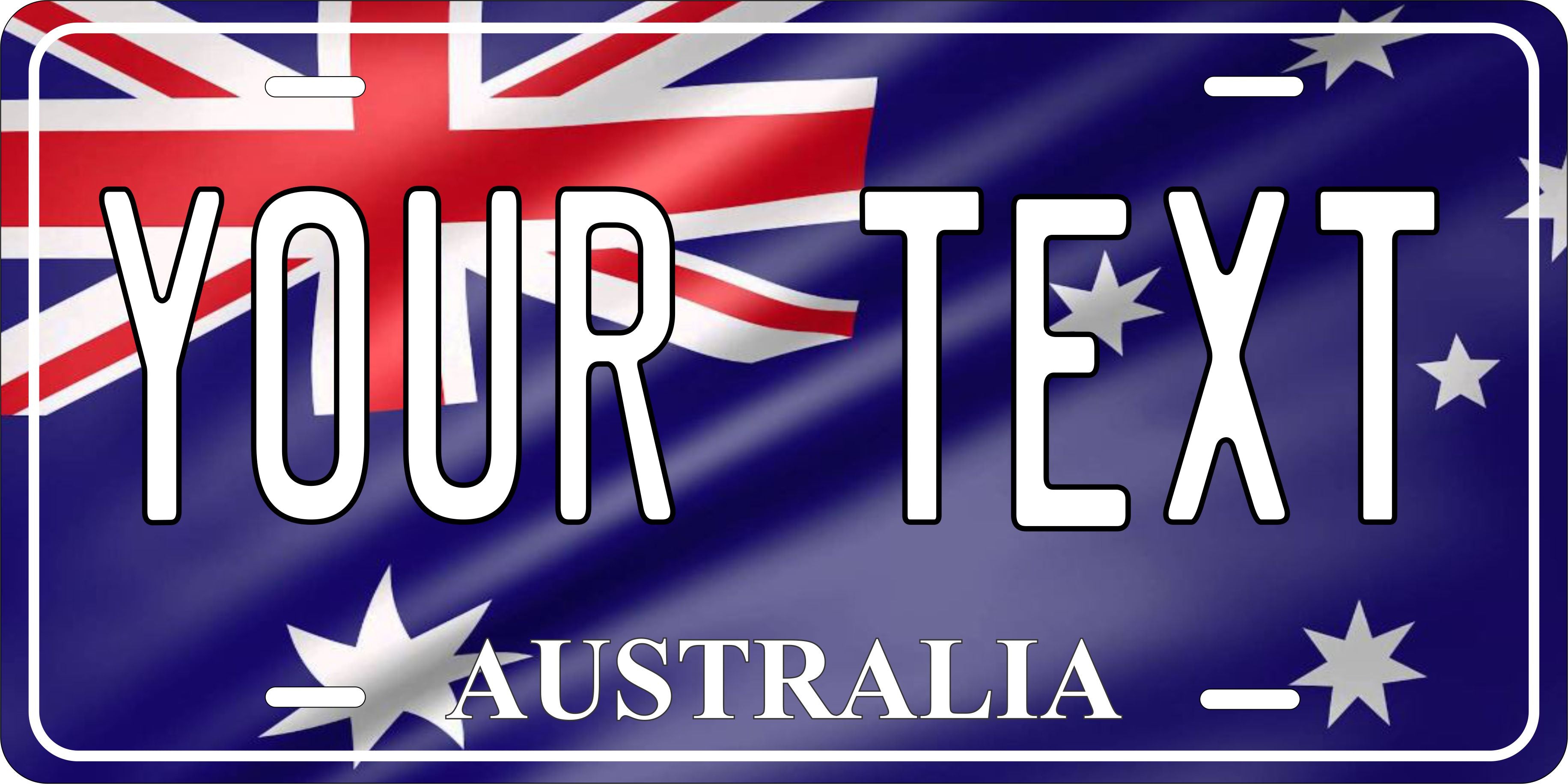 Australia Oceanic Flag Wave License Plate personalized Novelty Fun Car Bike Motorcycle