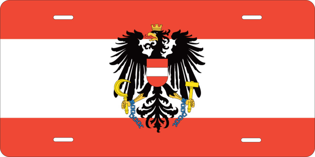 Austria Europe Flag License Plate Yellow personalized Novelty Fun Car Bike Motorcycle