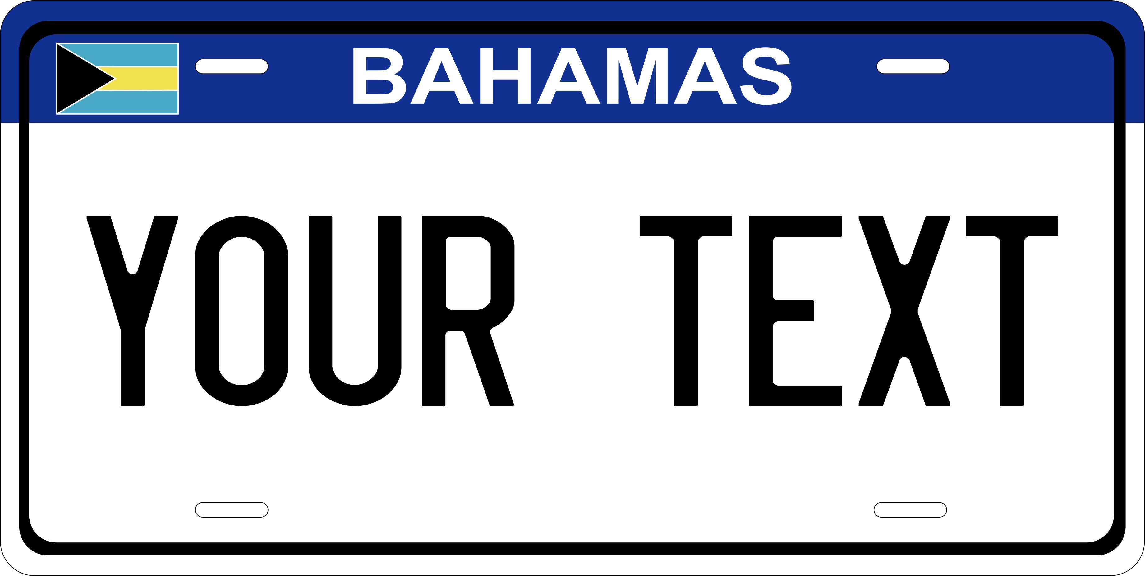 Bahamas Blue CARI License Plate Custom Novelty Car Bike Motorcycle