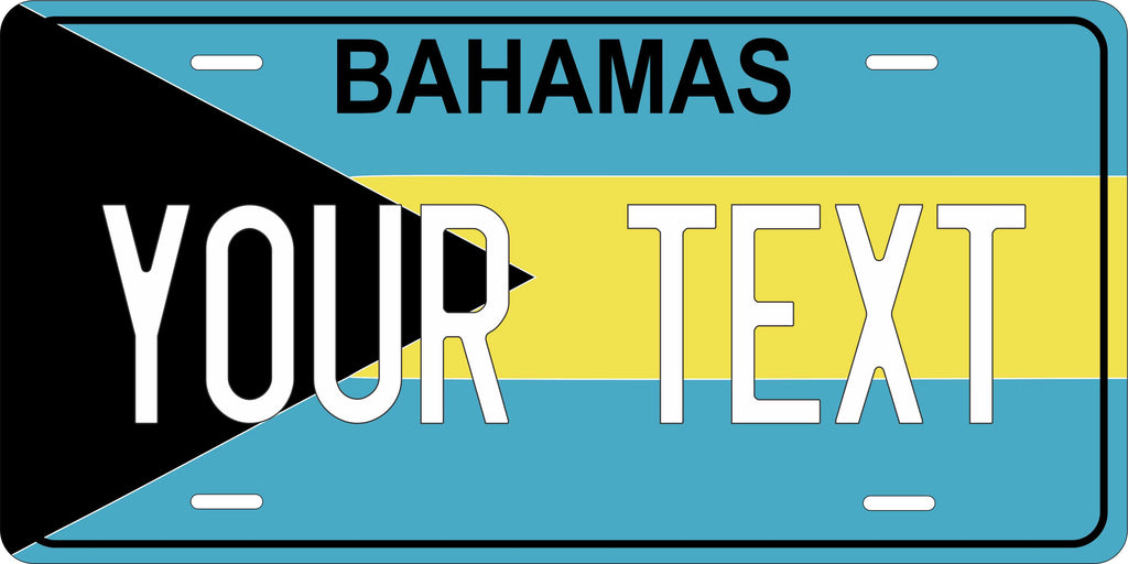 Bahamas Flag CARI License Plate Custom Novelty Car Bike Motorcycle