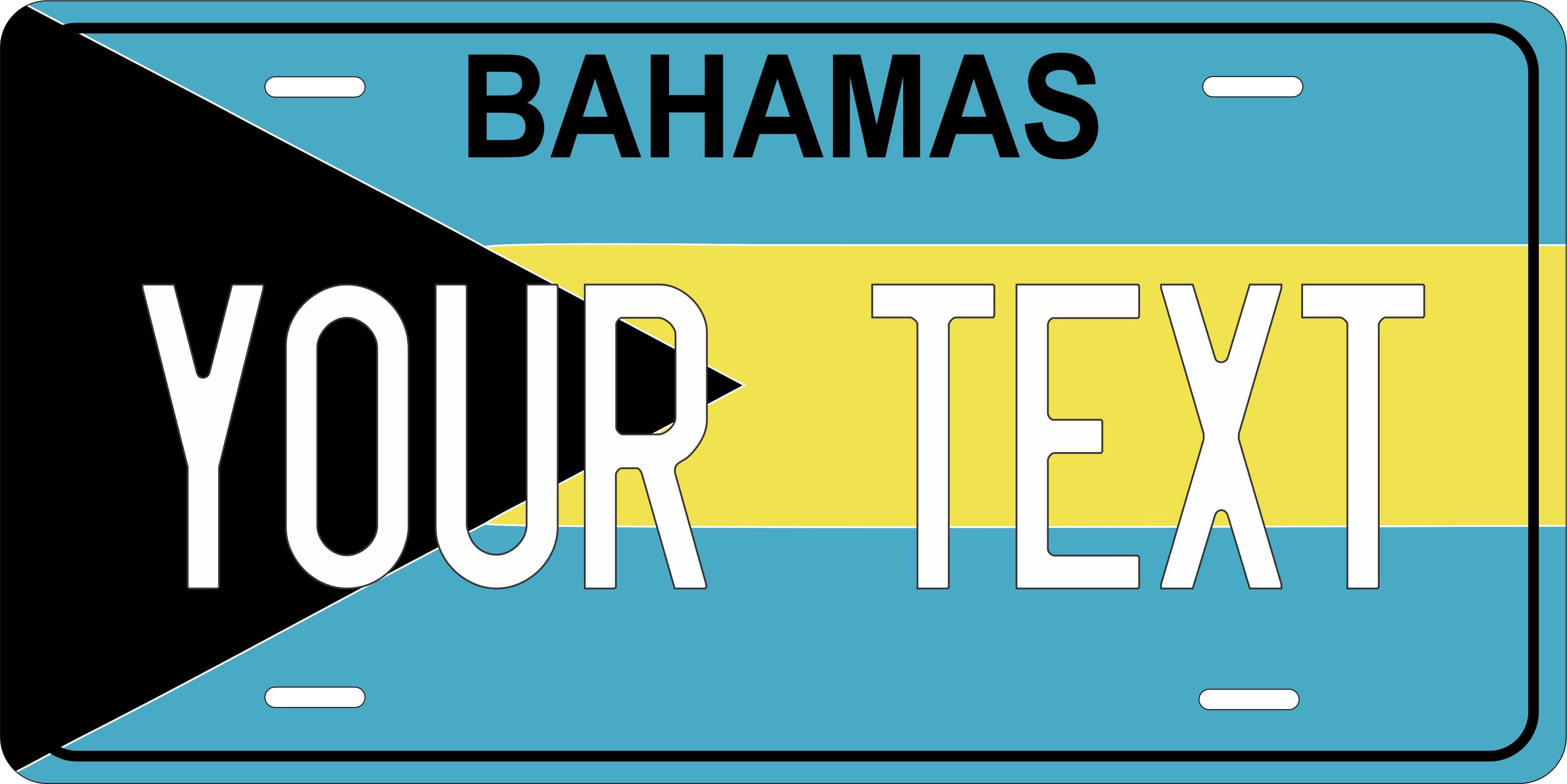 Bahamas Flag CARI License Plate Custom Novelty Car Bike Motorcycle