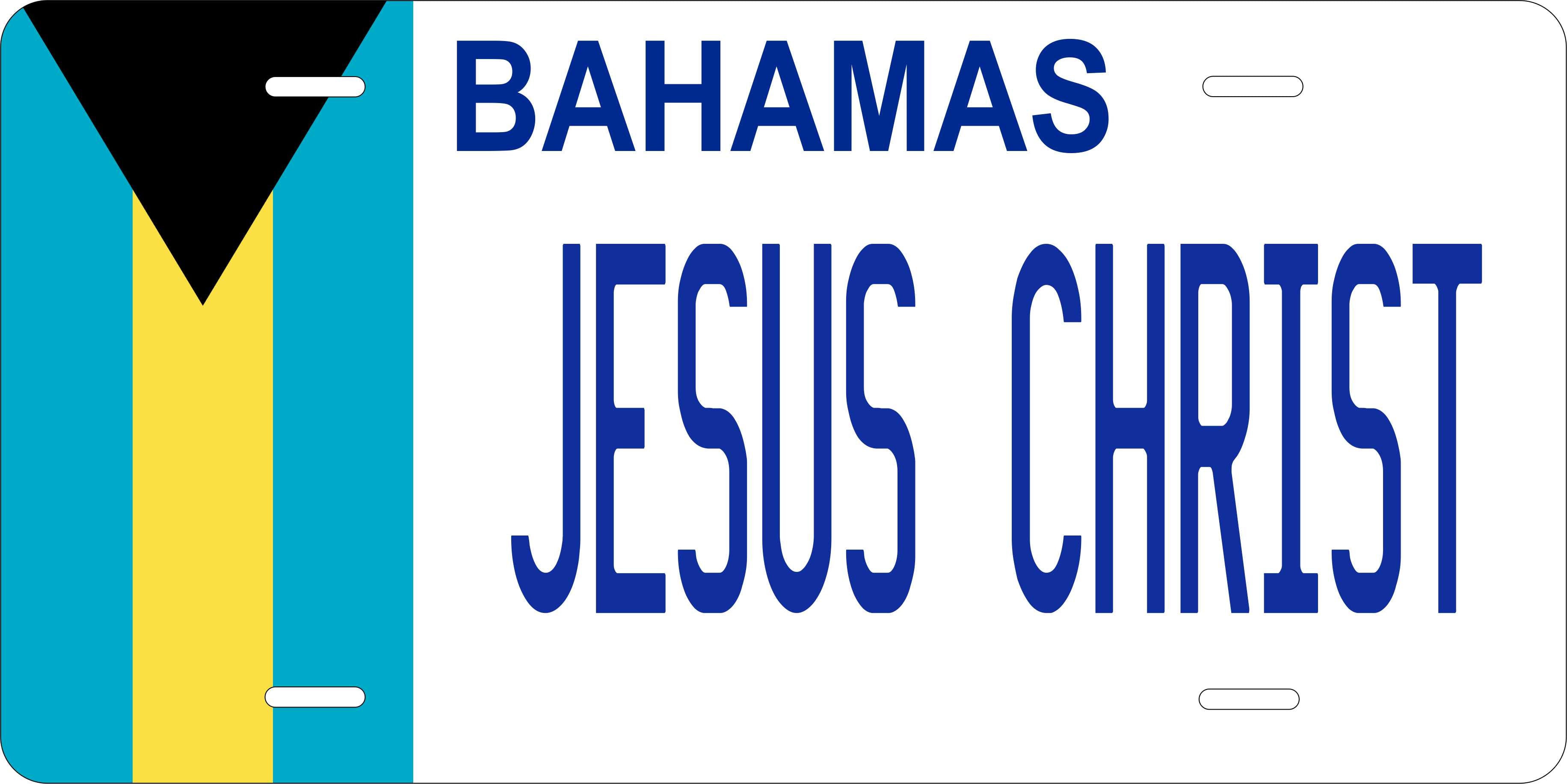 Bahamas Flag Left CARI License Plate Custom Novelty Car Bike Motorcycle