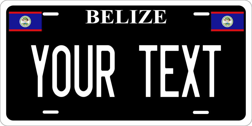 Belize Black CSA License Plate Custom Novelty Car Bike Motorcycle