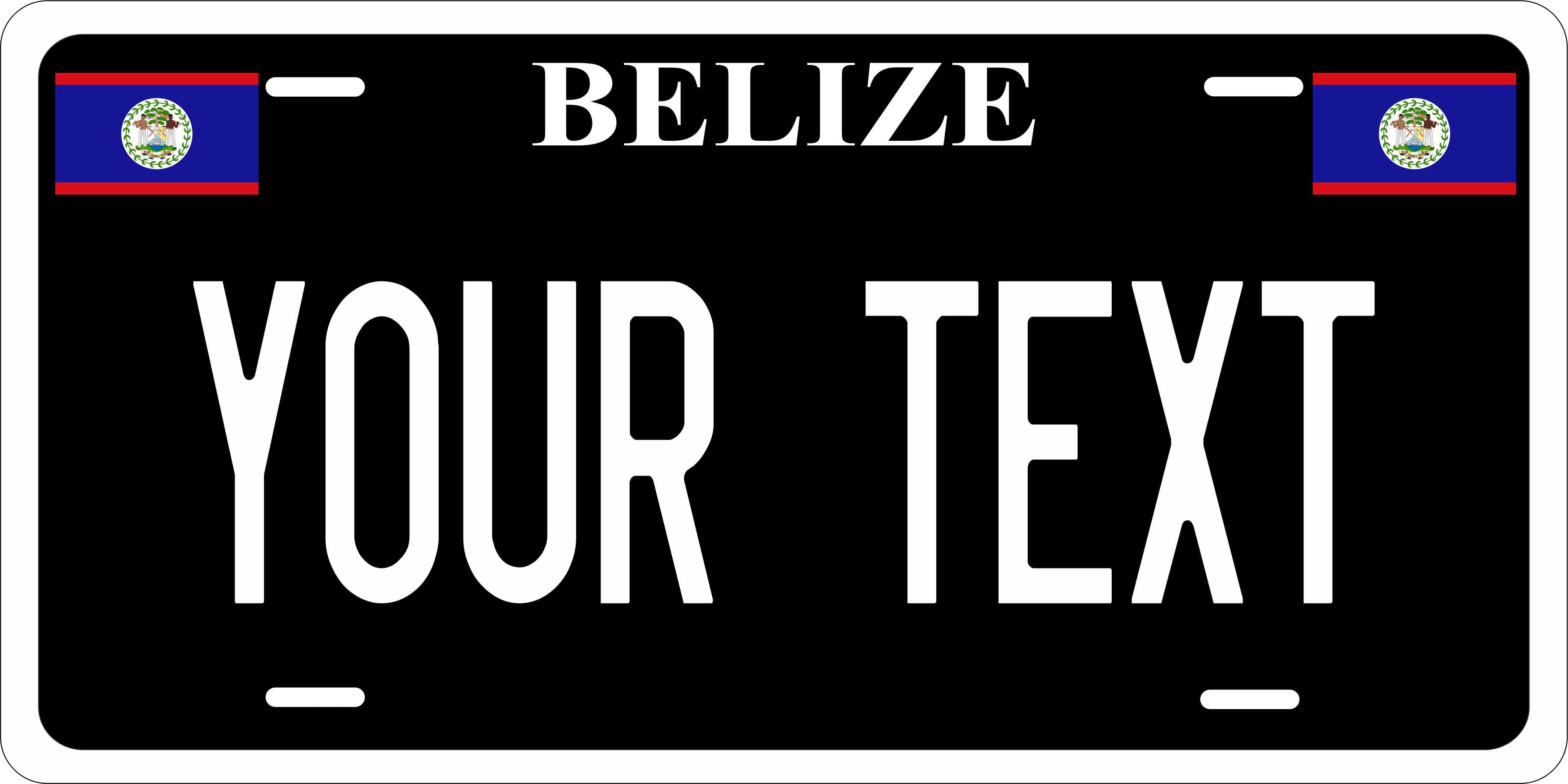 Belize Black CSA License Plate Custom Novelty Car Bike Motorcycle
