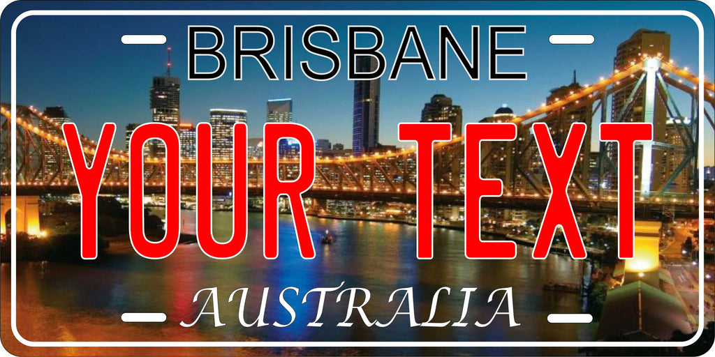 Brisbane Australia Oceanic City License Plate personalized Novelty Fun Car Bike Motorcycle
