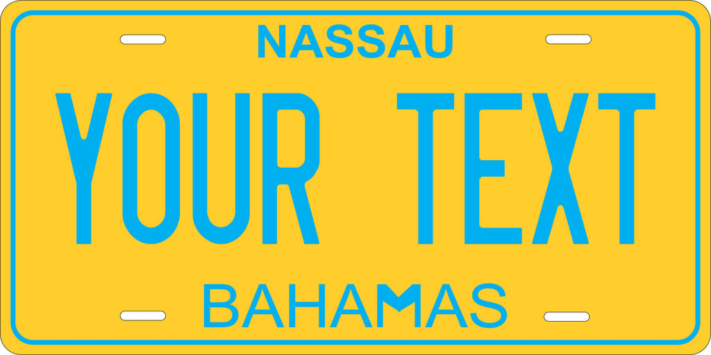 Bahamas 1997 Yellow CARI License Plate Custom Novelty Car Bike Motorcycle