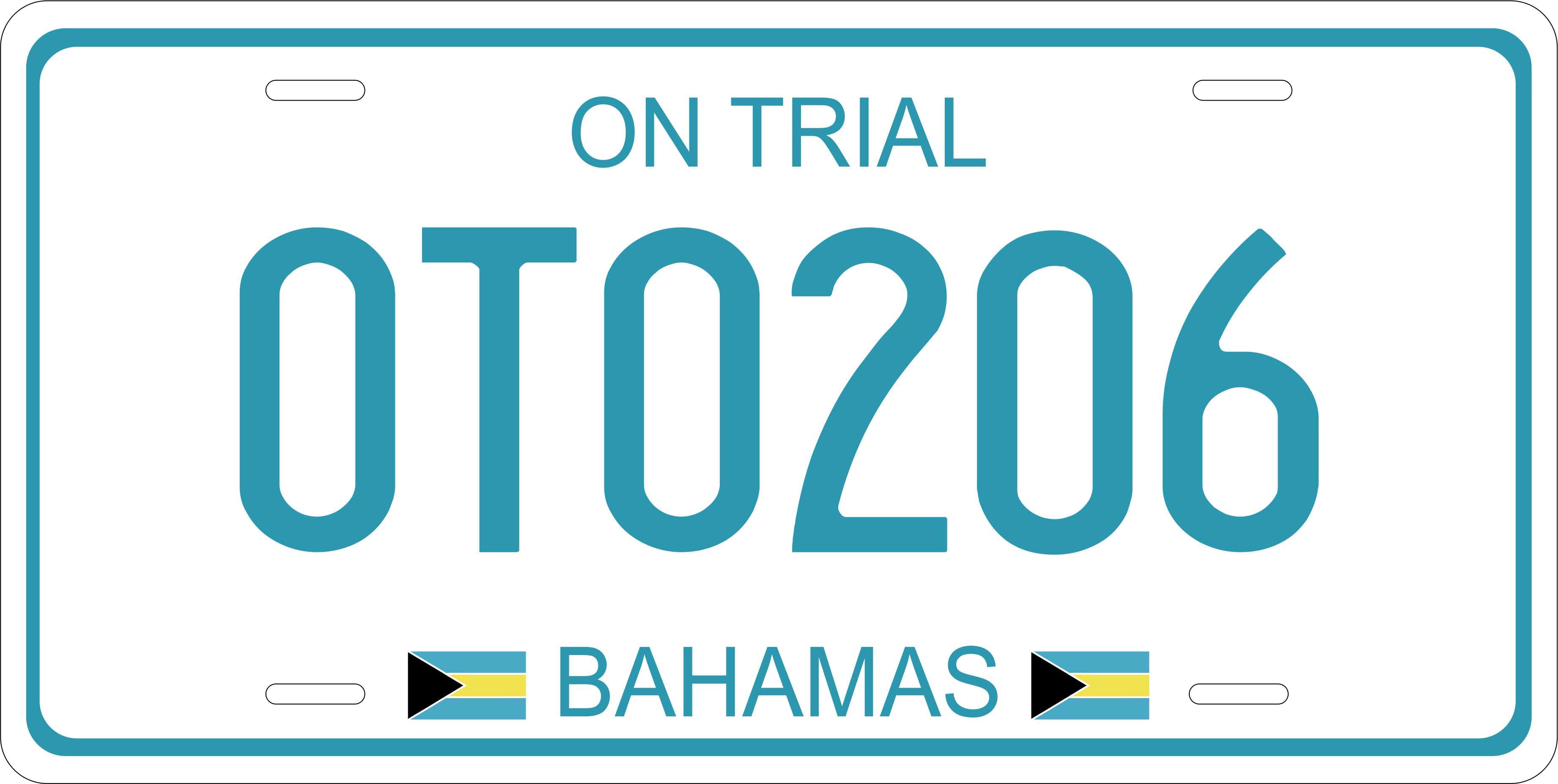 Bahamas On Trial CARI License Plate Custom Novelty Car Bike Motorcycle
