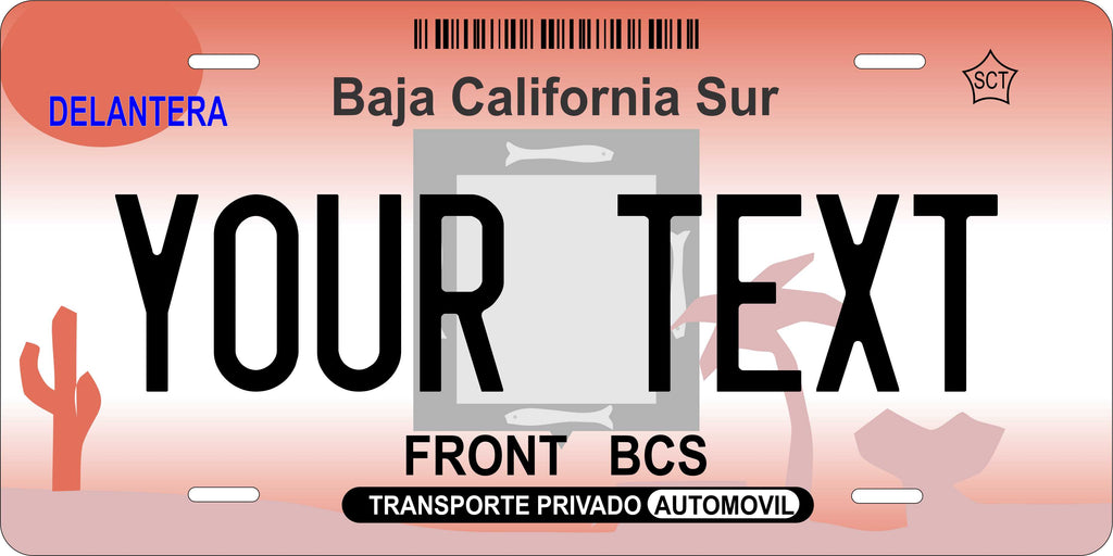 Baja California Sur 2016 Mexico CA License Plate Personalized Novelty Fun Car Bike Motorcycle
