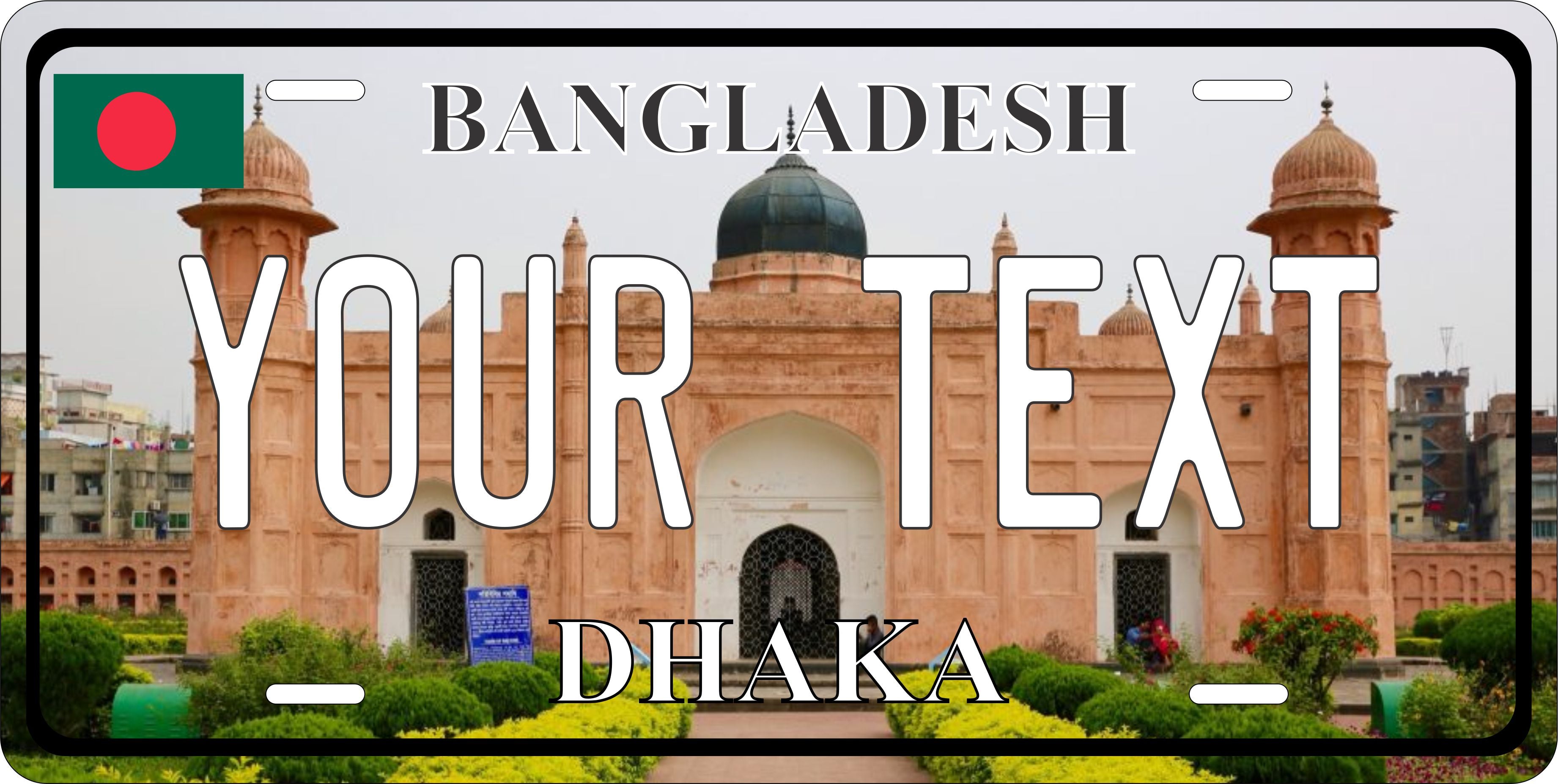 Dhaka Bangladesh City Asia License Plate personalized Novelty Fun Car Bike Motorcycle
