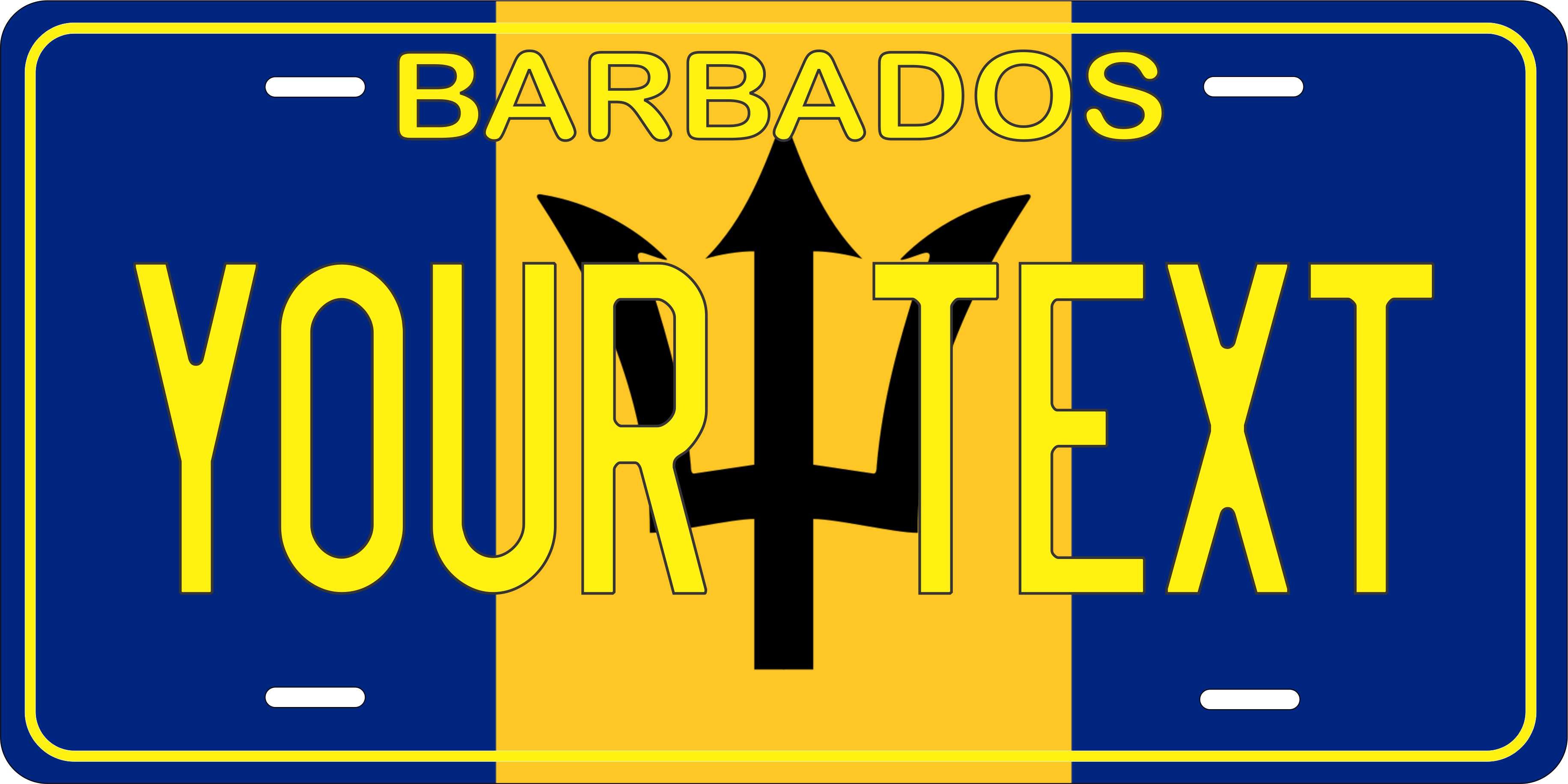 Barbados Flag CARI License Plate Custom Novelty Car Bike Motorcycle