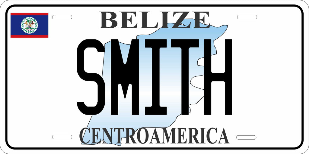 Belize Map Wave CSA License Plate Custom Novelty Car Bike Motorcycle