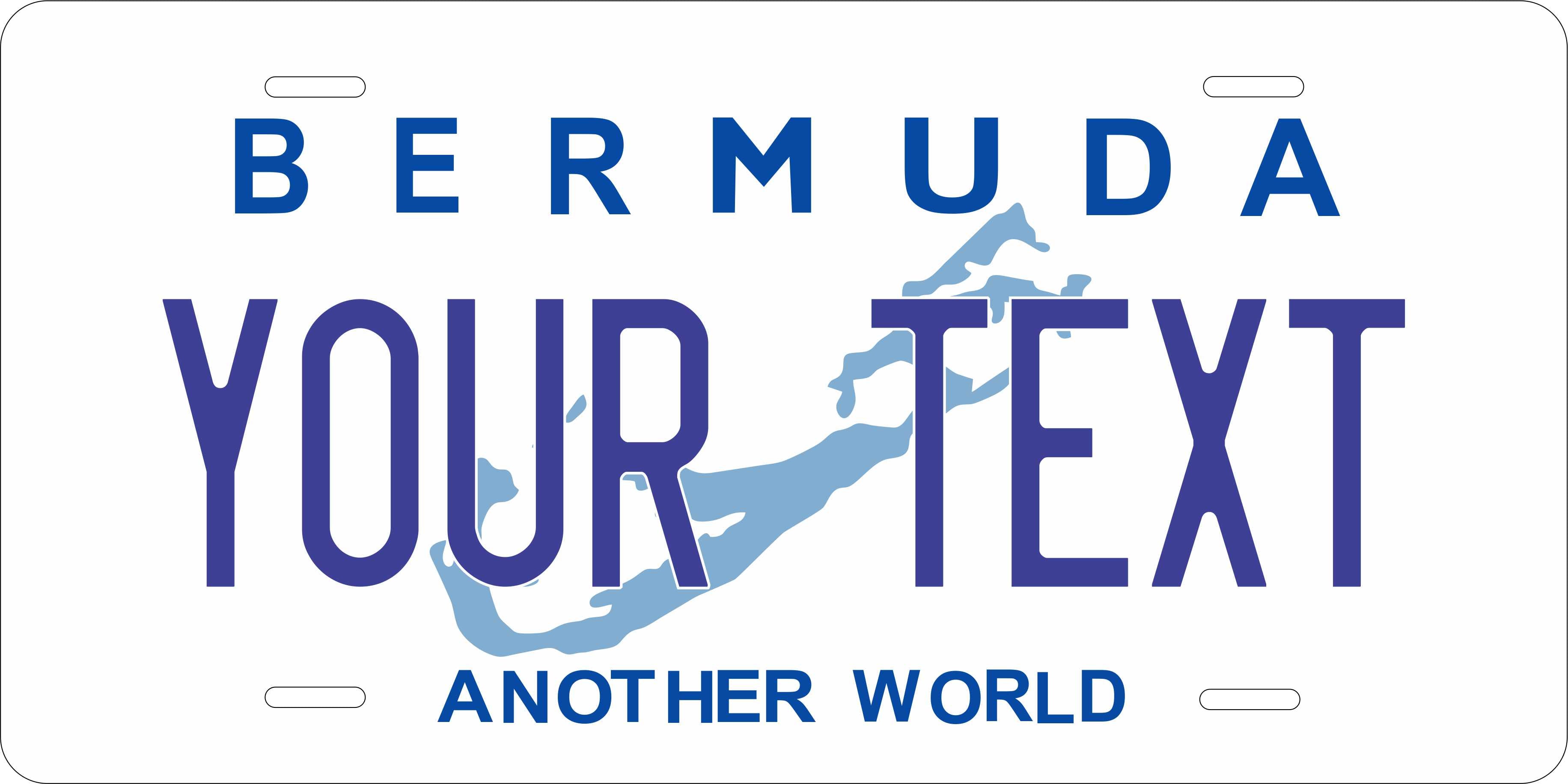 Bermuda Map CARI License Plate Custom Novelty Car Bike Motorcycle