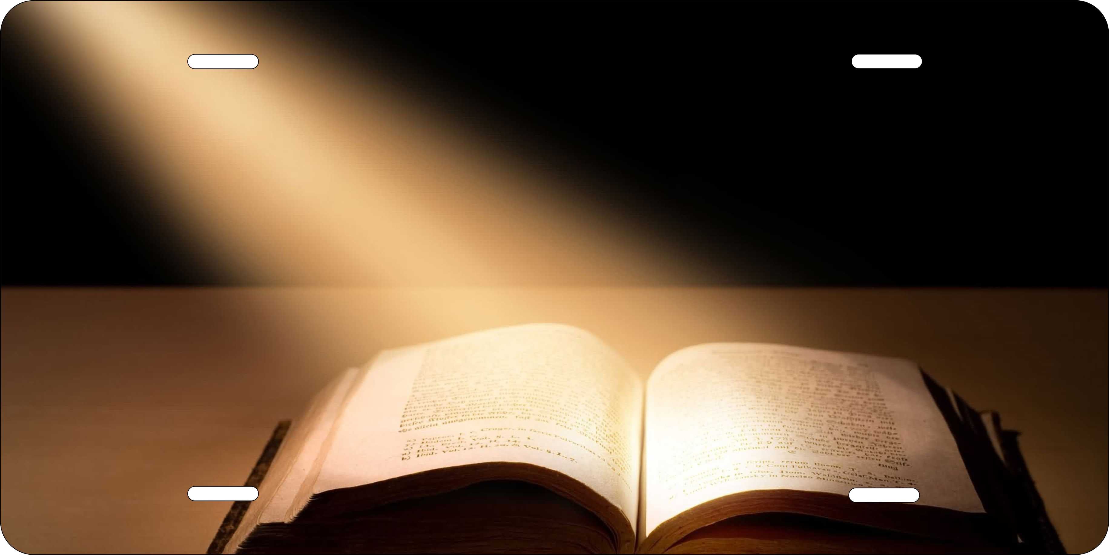 Light on Bible Christian License Plate personalized Novelty Fun Car Bike Motorcycle