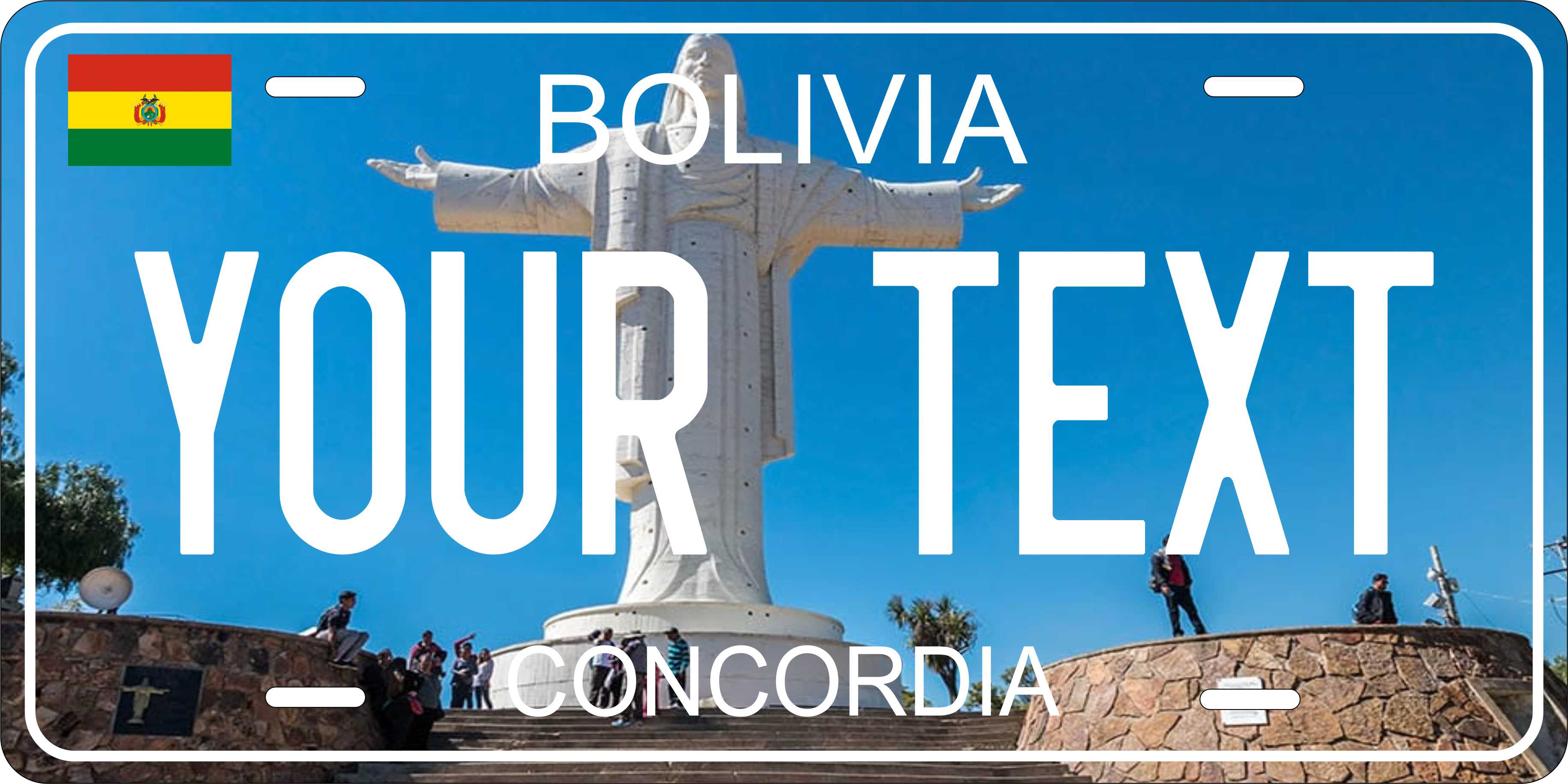 Bolivia Concorida City CSA License Plate Custom Novelty Car Bike Motorcycle